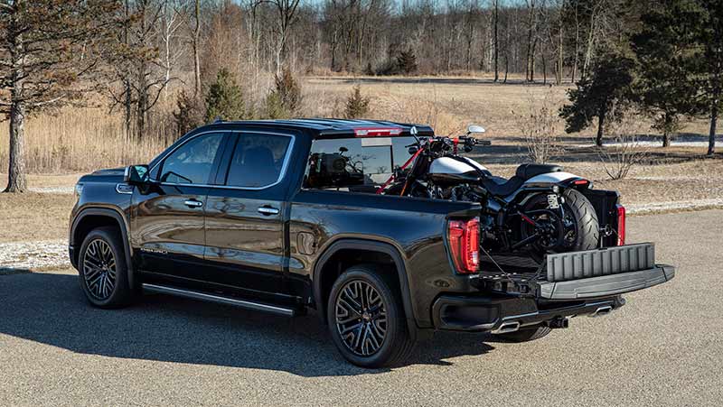 GMC puts a carbon fiber bed into the Sierra, offering the same protection as a steel bed with a bedliner at a lighter weight.
