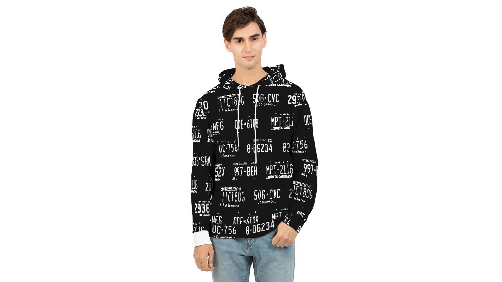 Shirt that throws off automatic license plate readers