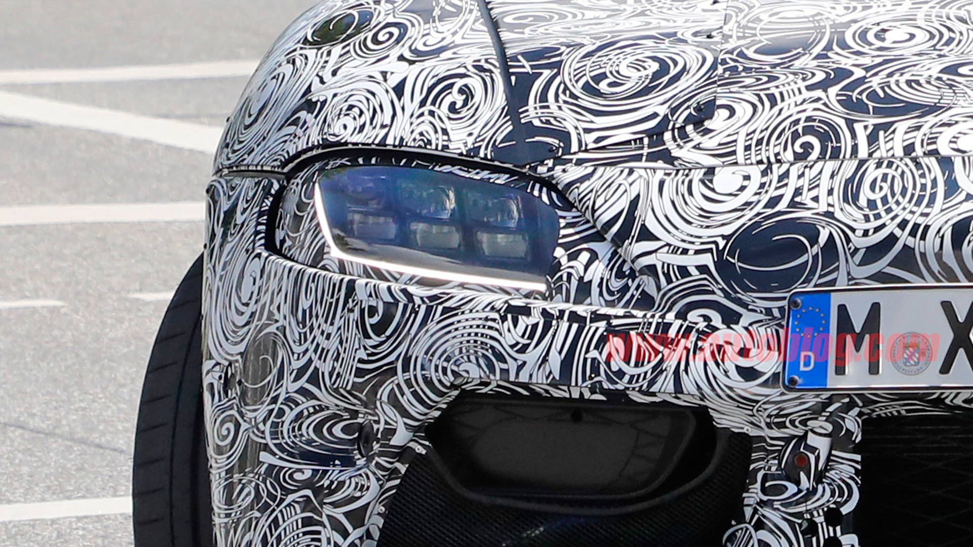 Toyota Supra headlight detail
