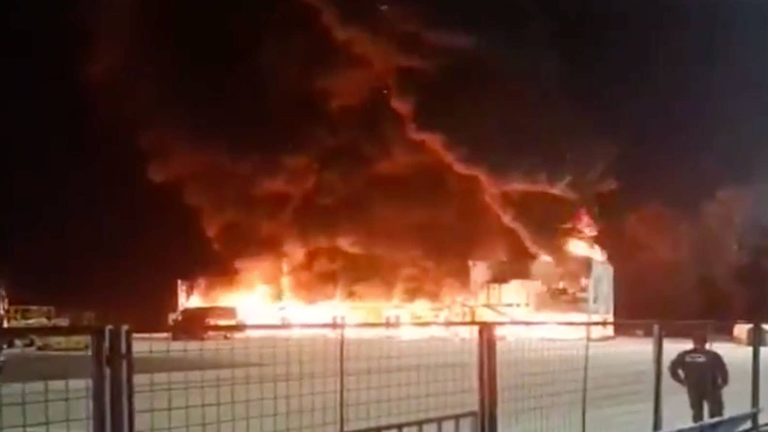 Significant amounts of electric motorcycle equipment for the MotoE racing series reportedly burned in a fire.