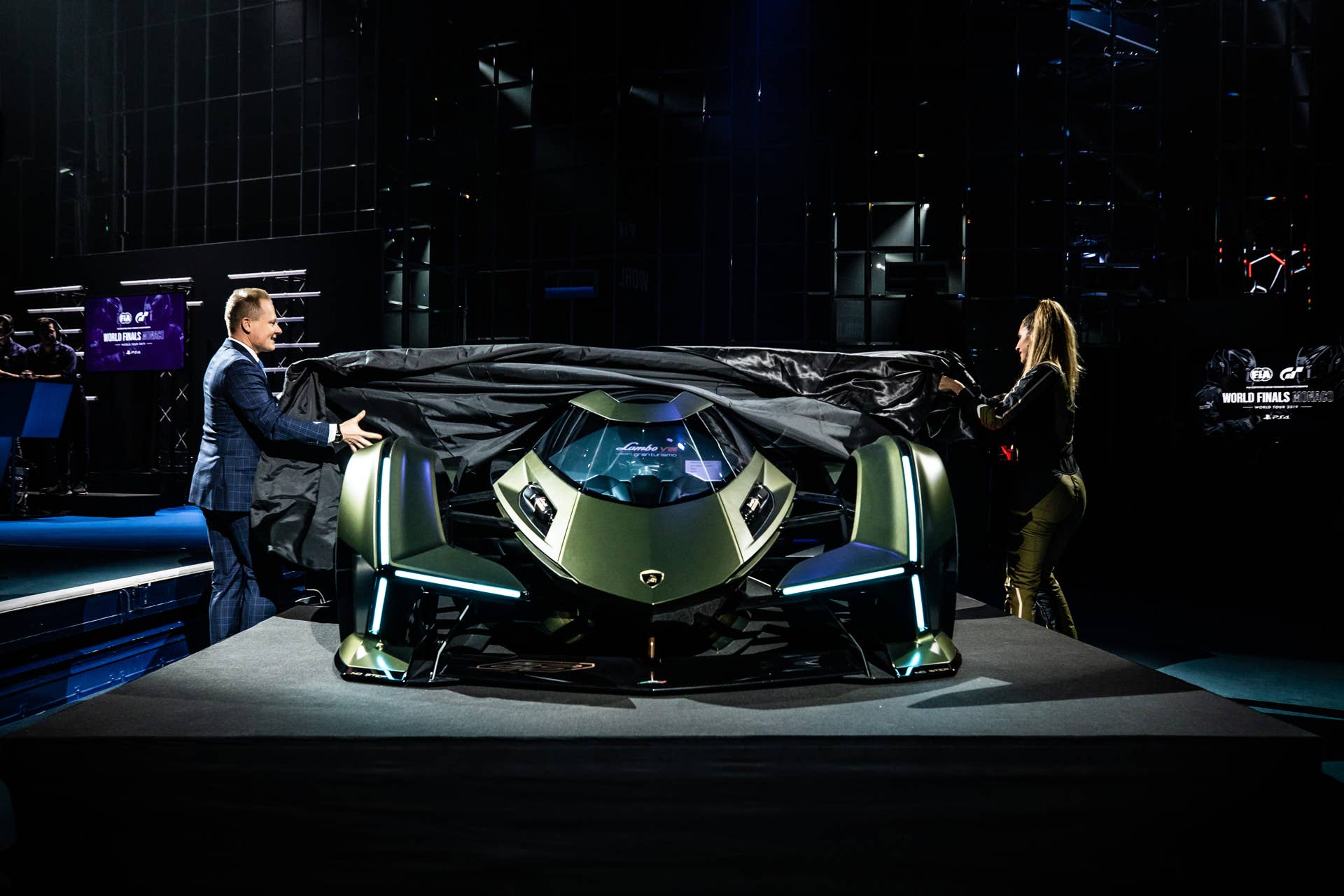 Lamborghini's single-seater, jet-inspired concept car for the Gran Turismo video game will be available next Spring powered by the Sian's 808-hp hybrid powertrain.