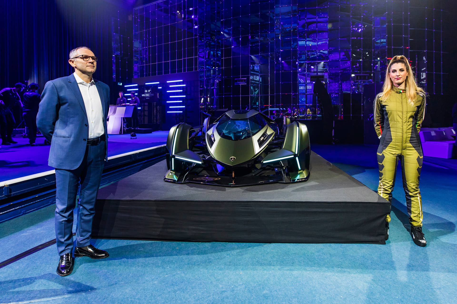 Lamborghini's single-seater, jet-inspired concept car for the Gran Turismo video game will be available next Spring powered by the Sian's 808-hp hybrid powertrain.