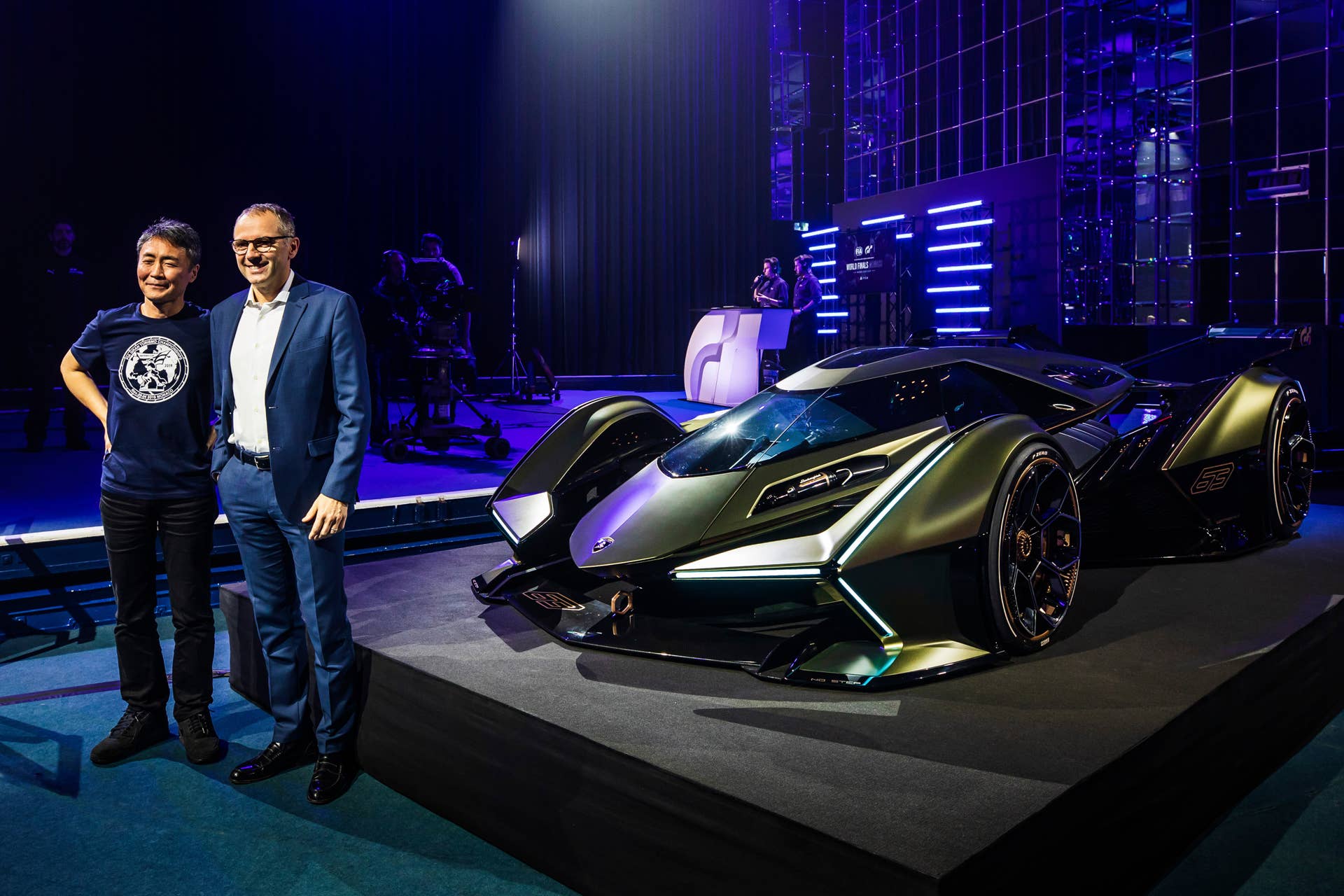 Lamborghini's single-seater, jet-inspired concept car for the Gran Turismo video game will be available next Spring powered by the Sian's 808-hp hybrid powertrain.