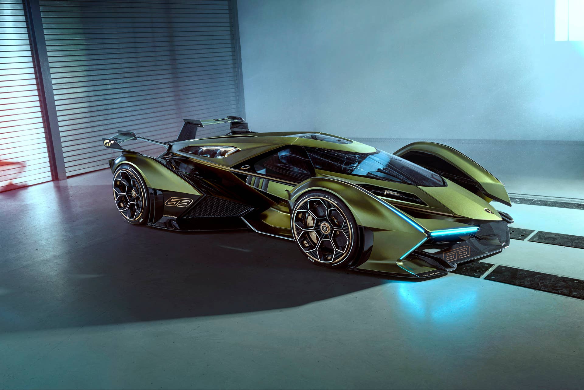 Lamborghini's single-seater, jet-inspired concept car for the Gran Turismo video game will be available next Spring powered by the Sian's 808-hp hybrid powertrain.