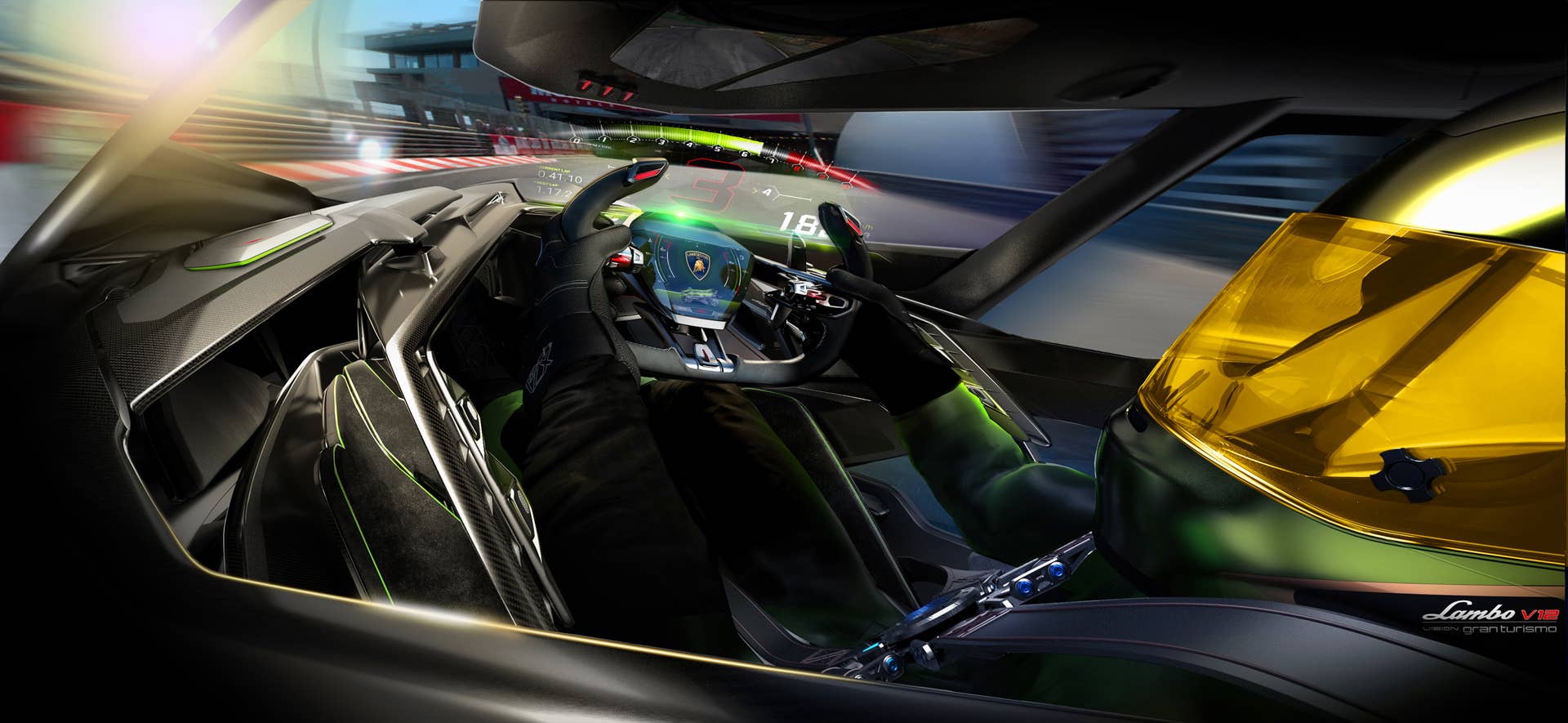 Lamborghini's single-seater, jet-inspired concept car for the Gran Turismo video game will be available next Spring powered by the Sian's 808-hp hybrid powertrain.