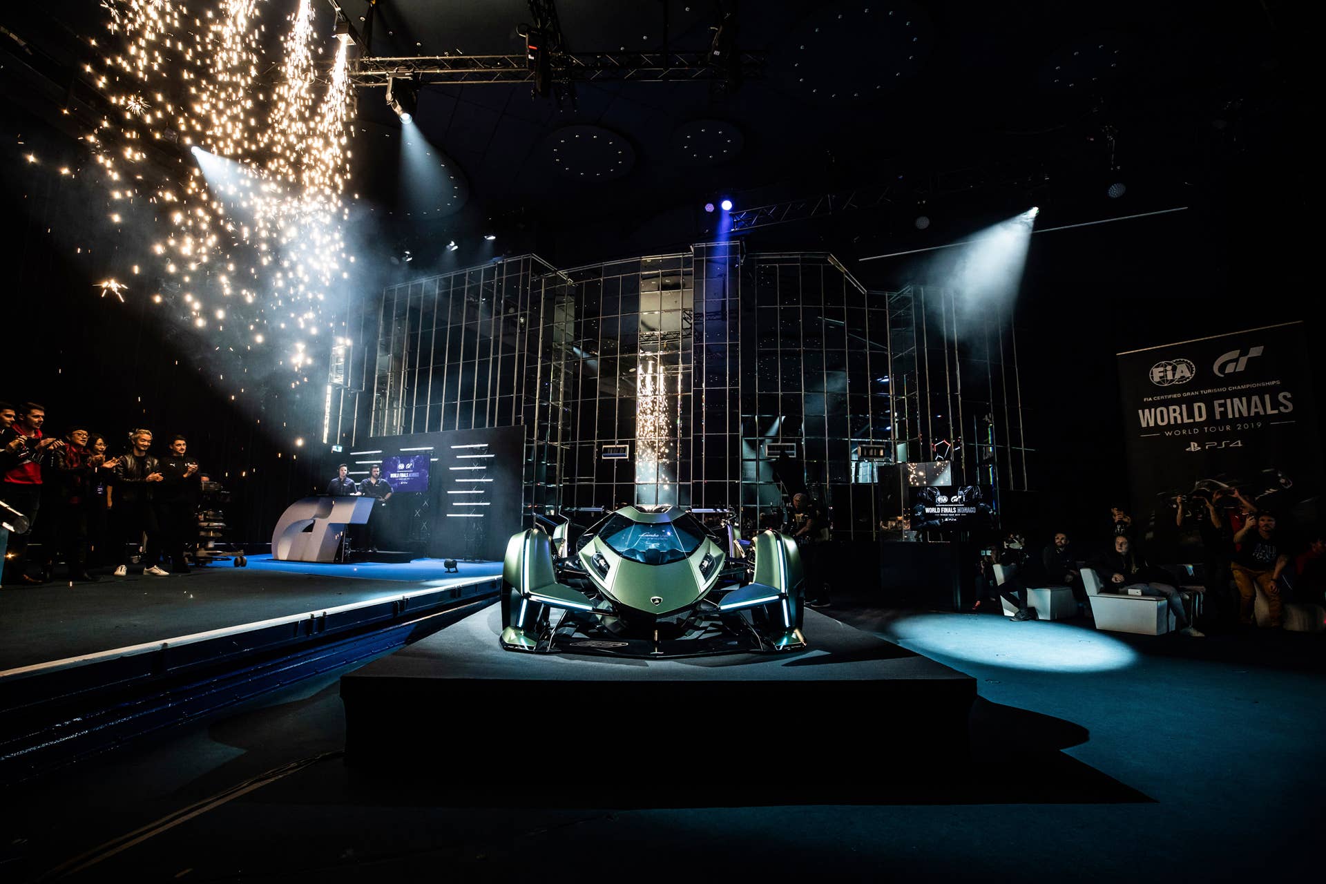Lamborghini's single-seater, jet-inspired concept car for the Gran Turismo video game will be available next Spring powered by the Sian's 808-hp hybrid powertrain.