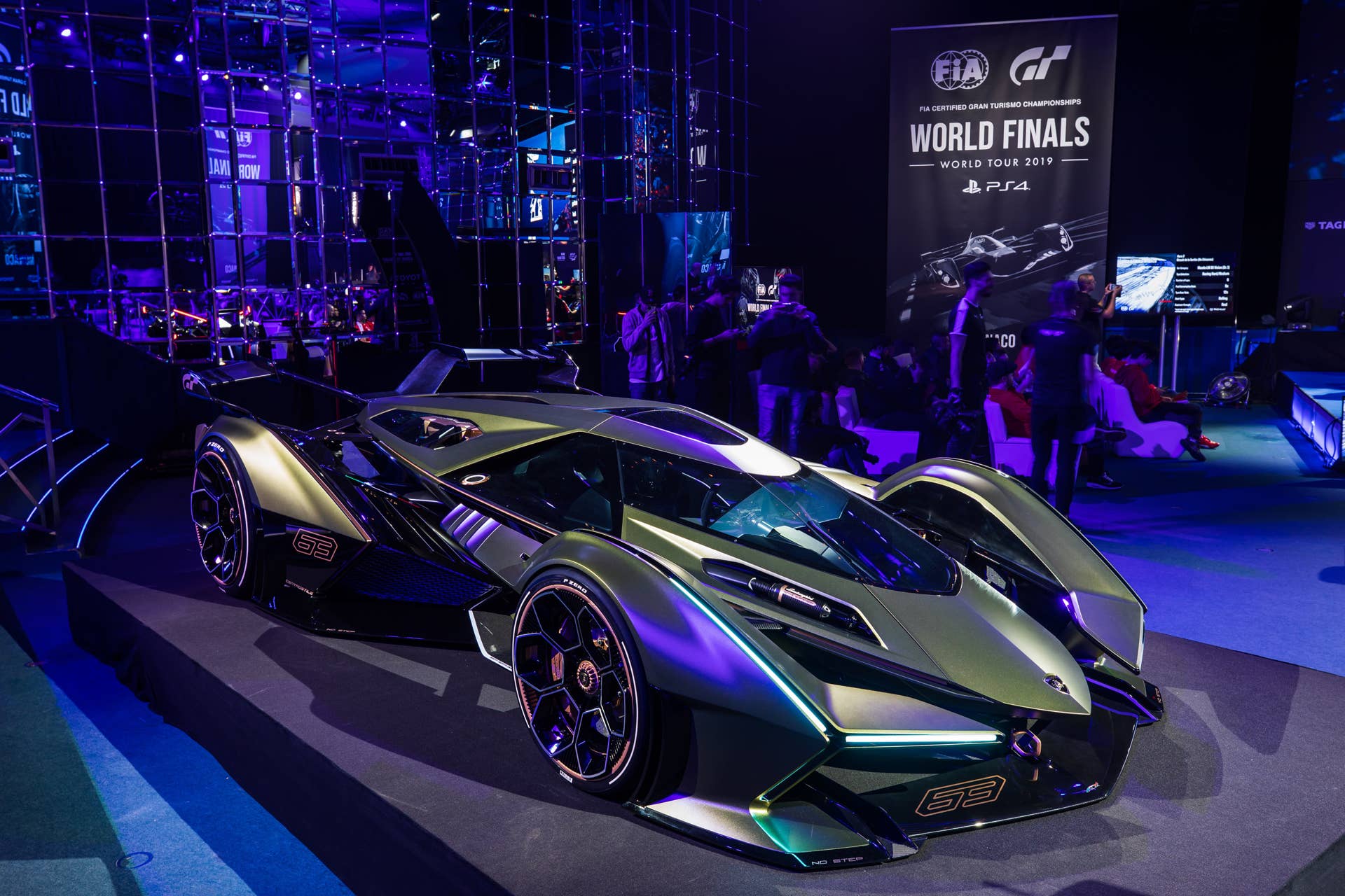 Lamborghini's single-seater, jet-inspired concept car for the Gran Turismo video game will be available next Spring powered by the Sian's 808-hp hybrid powertrain.