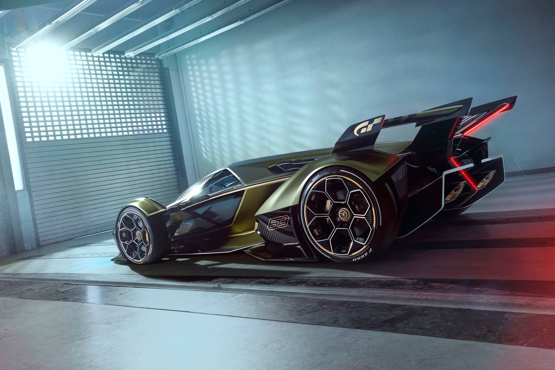 Lamborghini's single-seater, jet-inspired concept car for the Gran Turismo video game will be available next Spring powered by the Sian's 808-hp hybrid powertrain.