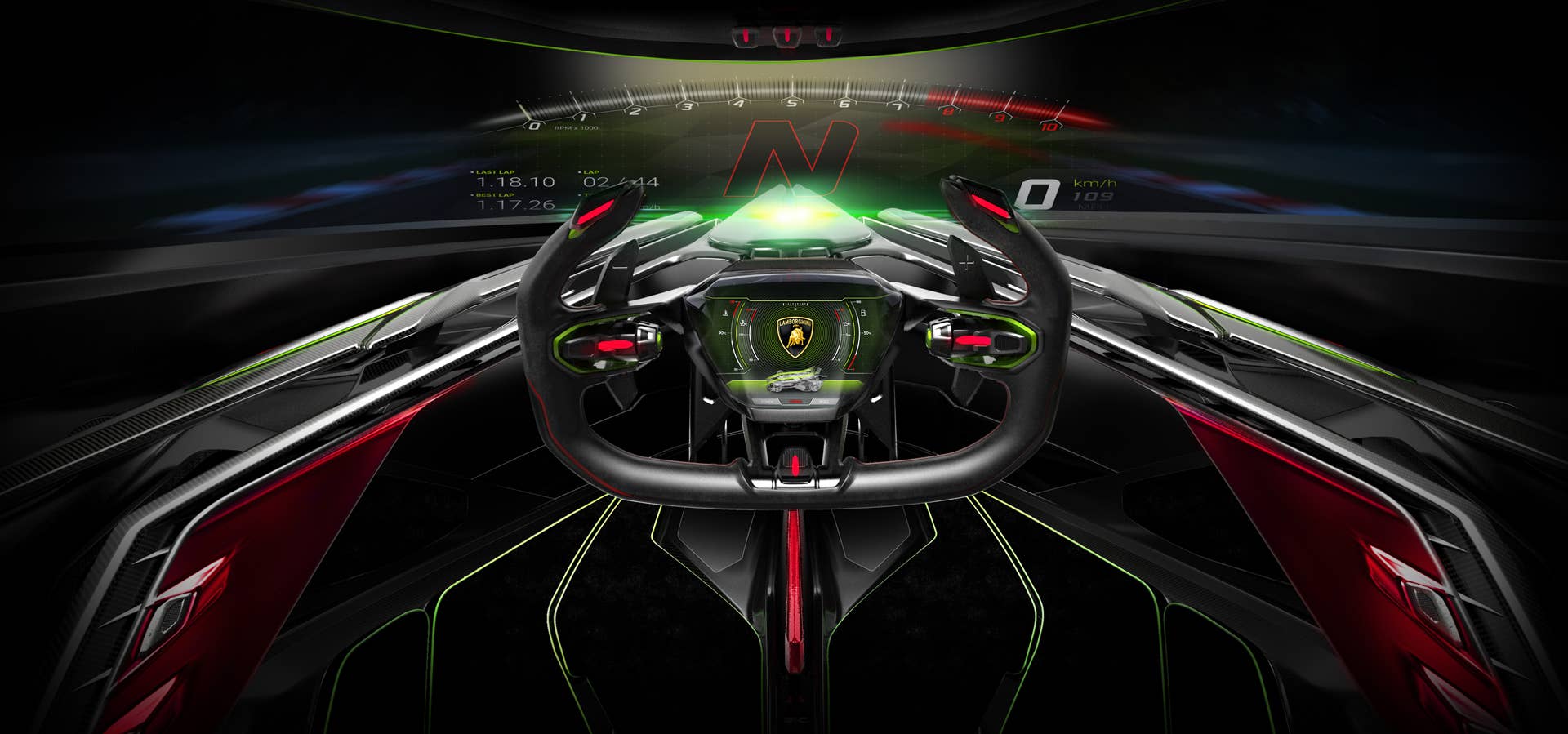 Lamborghini's single-seater, jet-inspired concept car for the Gran Turismo video game will be available next Spring powered by the Sian's 808-hp hybrid powertrain.