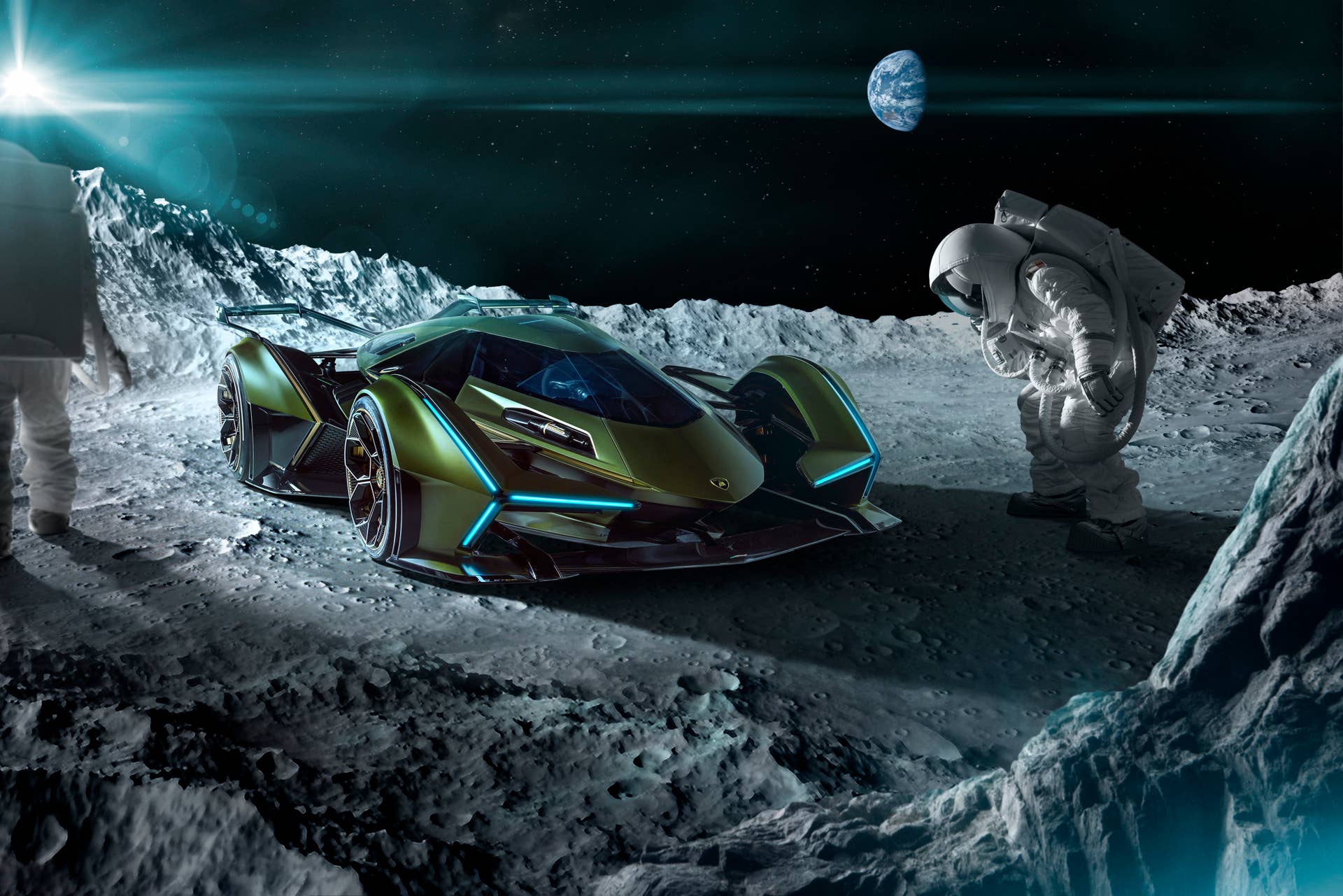 Lamborghini's single-seater, jet-inspired concept car for the Gran Turismo video game will be available next Spring powered by the Sian's 808-hp hybrid powertrain.