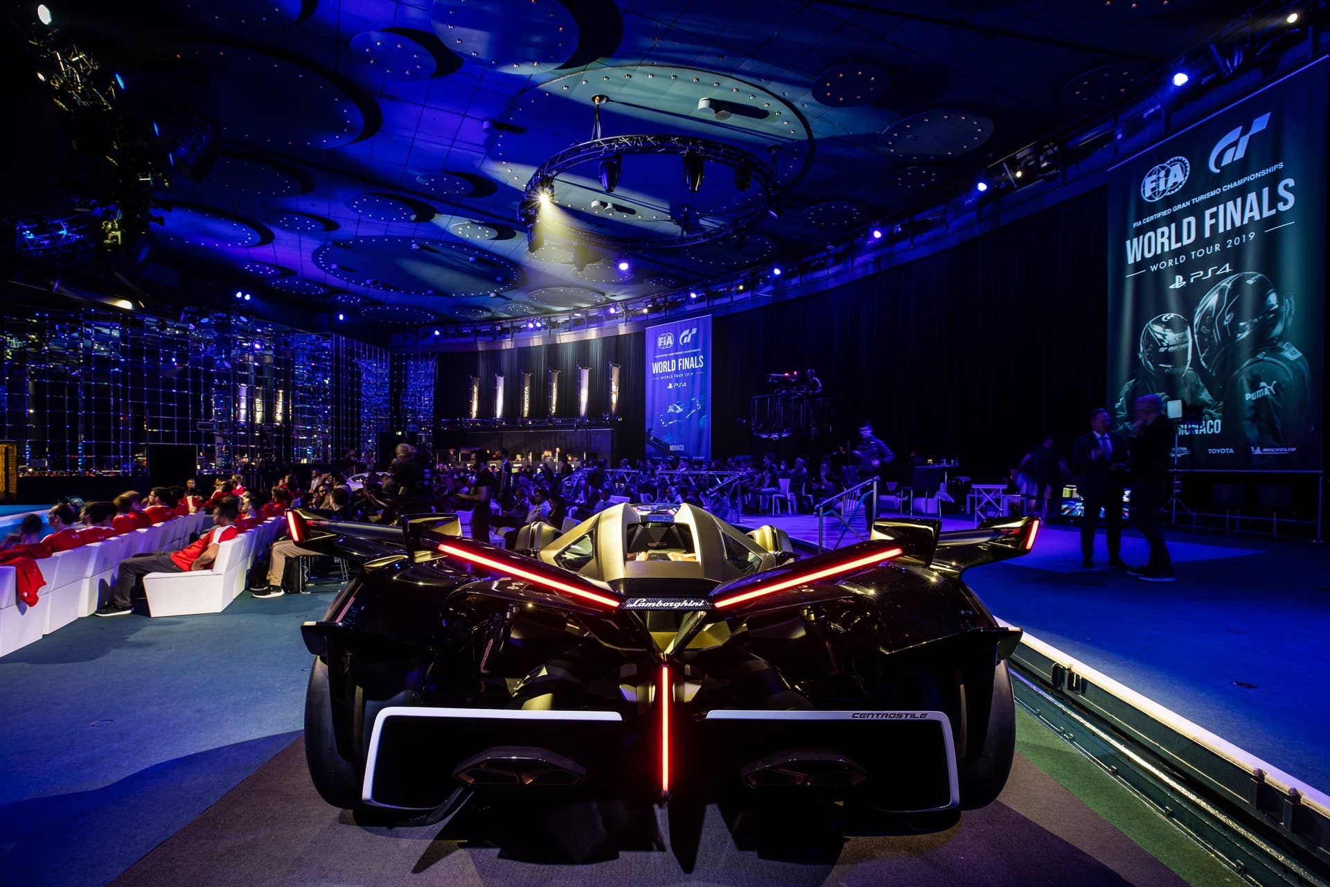 Lamborghini's single-seater, jet-inspired concept car for the Gran Turismo video game will be available next Spring powered by the Sian's 808-hp hybrid powertrain.