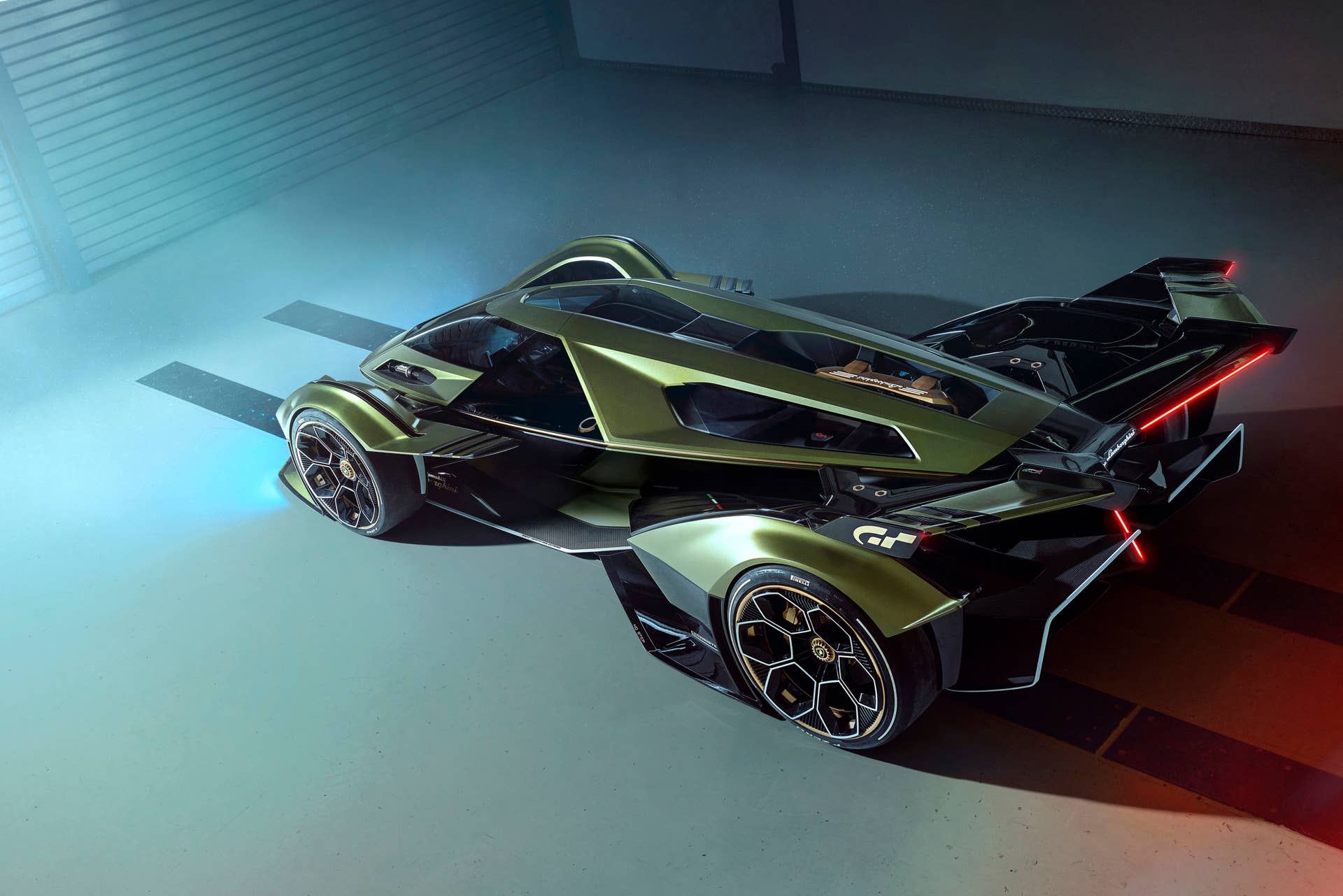 Lamborghini's single-seater, jet-inspired concept car for the Gran Turismo video game will be available next Spring powered by the Sian's 808-hp hybrid powertrain.