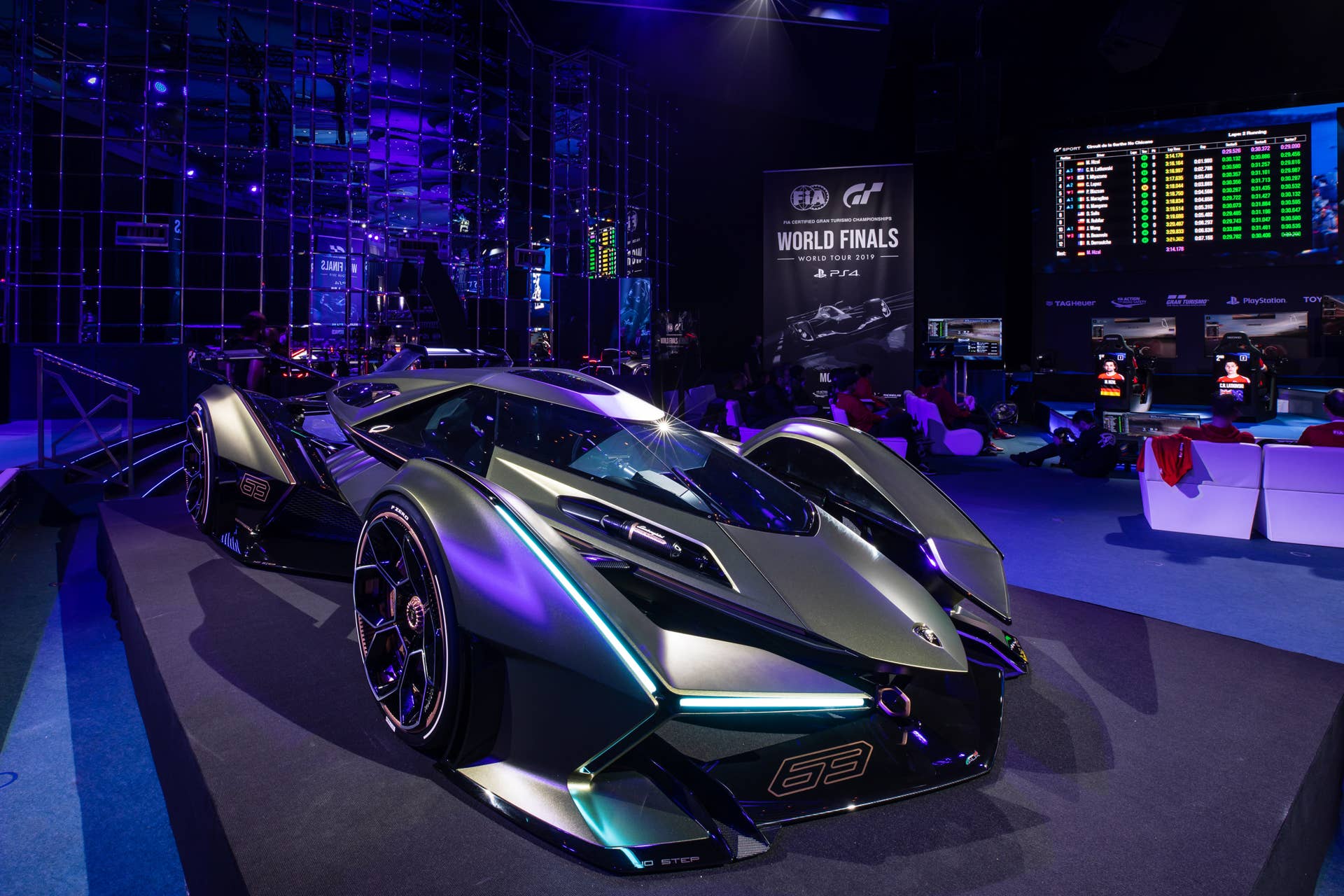 Lamborghini's single-seater, jet-inspired concept car for the Gran Turismo video game will be available next Spring powered by the Sian's 808-hp hybrid powertrain.