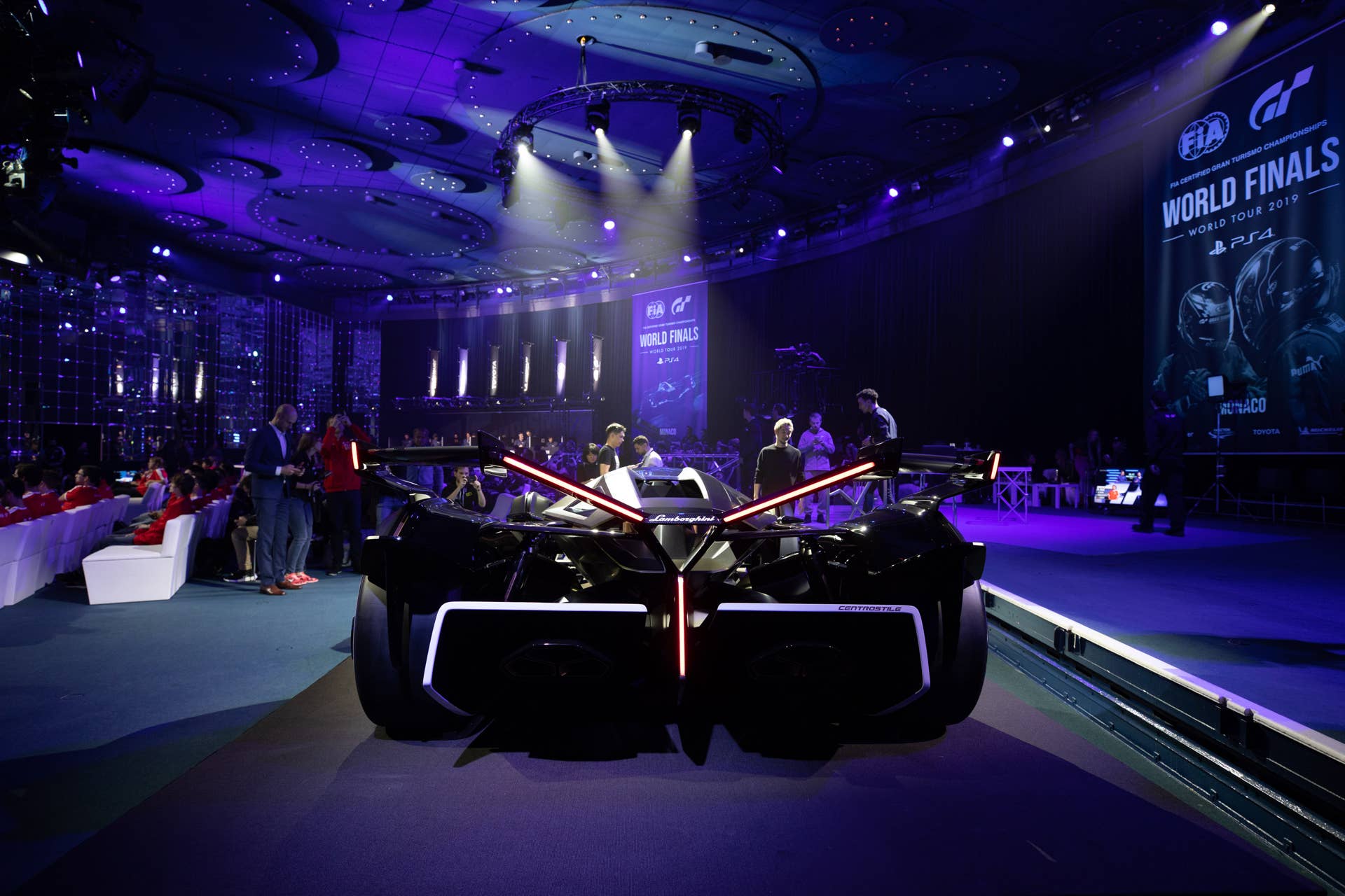 Lamborghini's single-seater, jet-inspired concept car for the Gran Turismo video game will be available next Spring powered by the Sian's 808-hp hybrid powertrain.