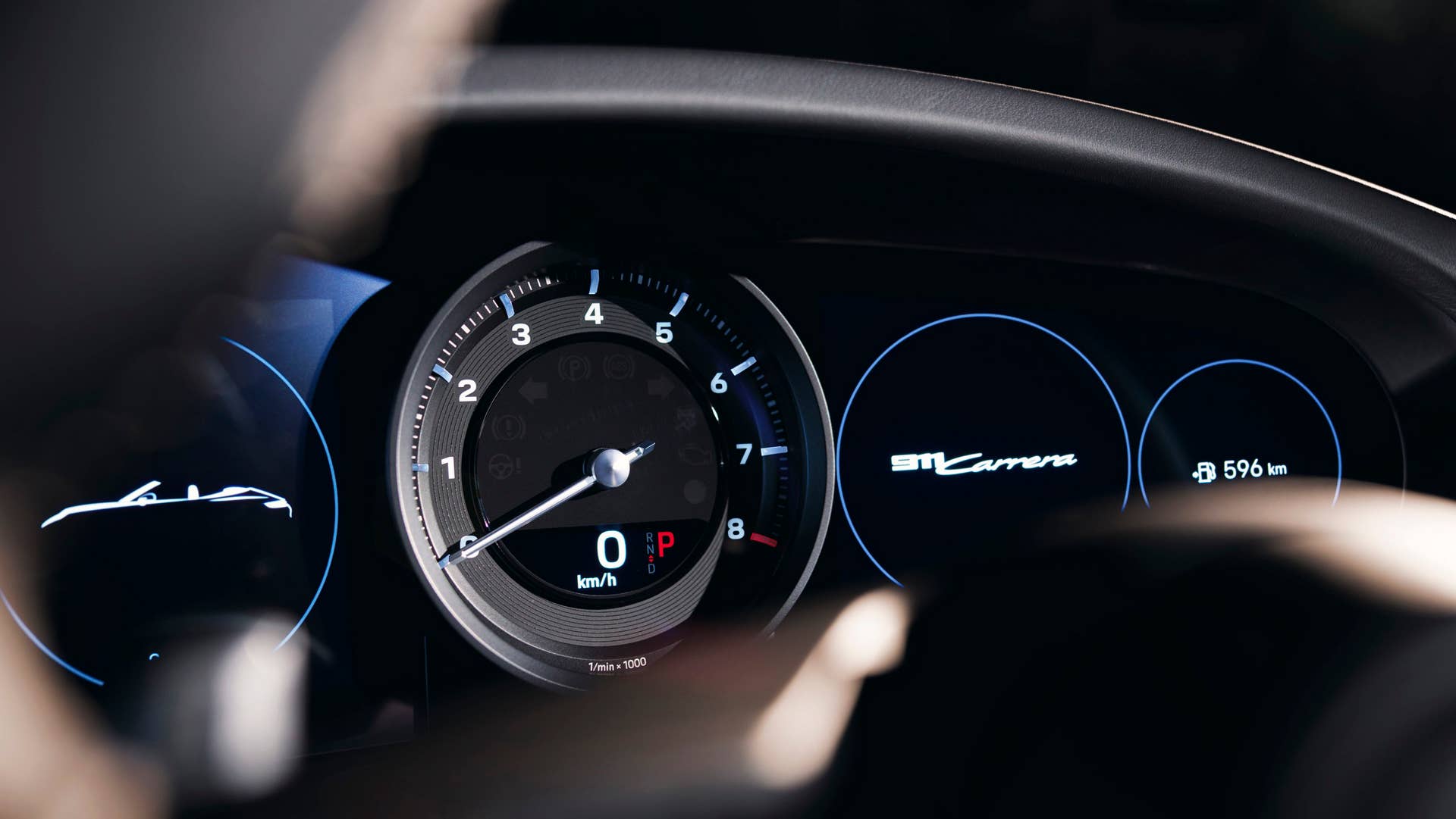2020 Porsche 911 Carrera gauges