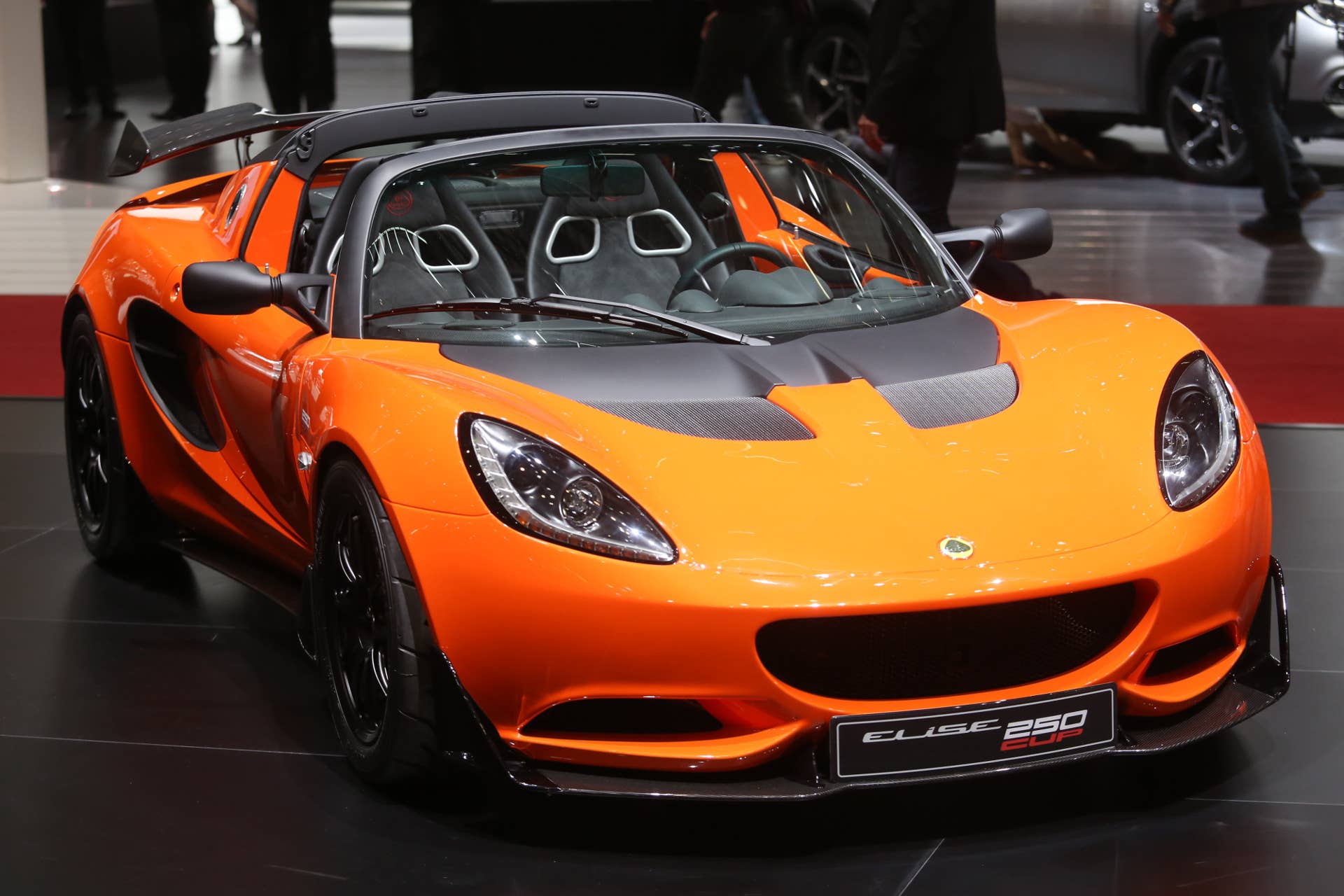 A Lotus Elise 250 cup automobile, produced by Group Lotus Plc, a luxury unit of Proton Holdings Bhd., sits on display on the first day of the 86th Geneva International Motor Show in Geneva, Switzerland, on Tuesday, March 1, 2016. The show opens to the public on March 3, and will showcase the latest models from the world's top automakers. Photographer: Chris Ratcliffe/Bloomberg via Getty Images