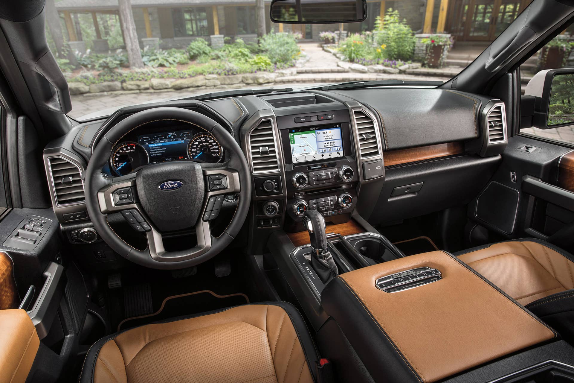 The 2016 Ford F-150 Limited instrument panel.
