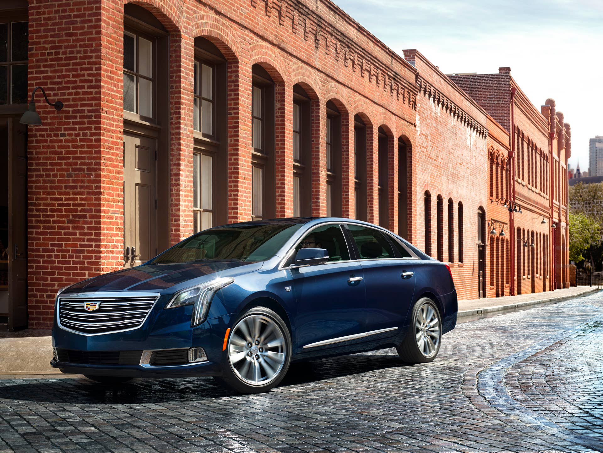 The 2018 Cadillac XTS luxury sedan is elevated with the new generation of design and technology. XTS Platinum shown here in Dark Adriatic Blue Metallic.