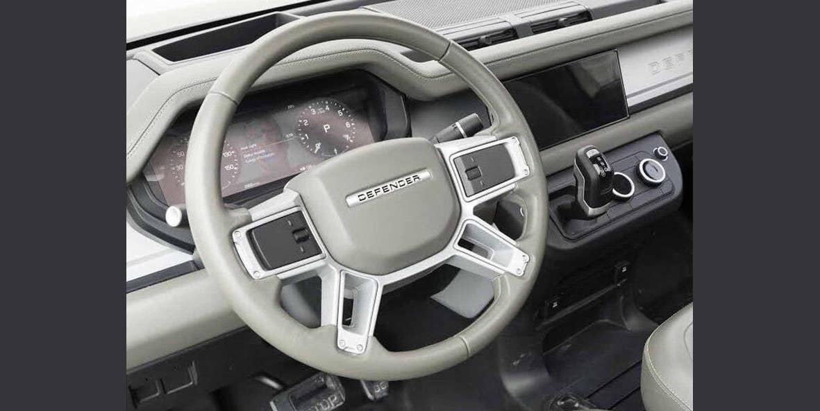 Land Rover Defender dash mock-up
