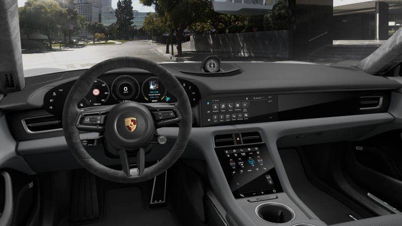2020 Porsche Taycan grey Race-Tex interior