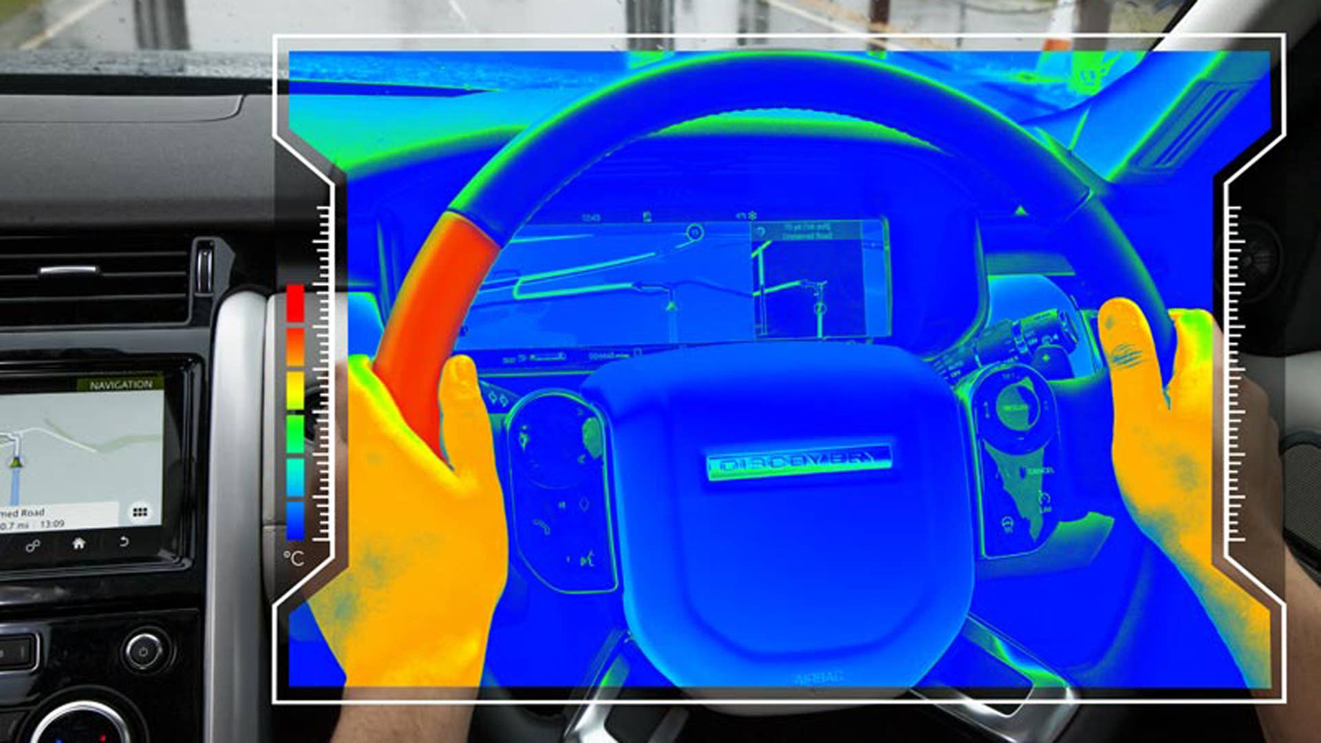 JLR developed a temperature-changing steering wheel to curb distracted driving.