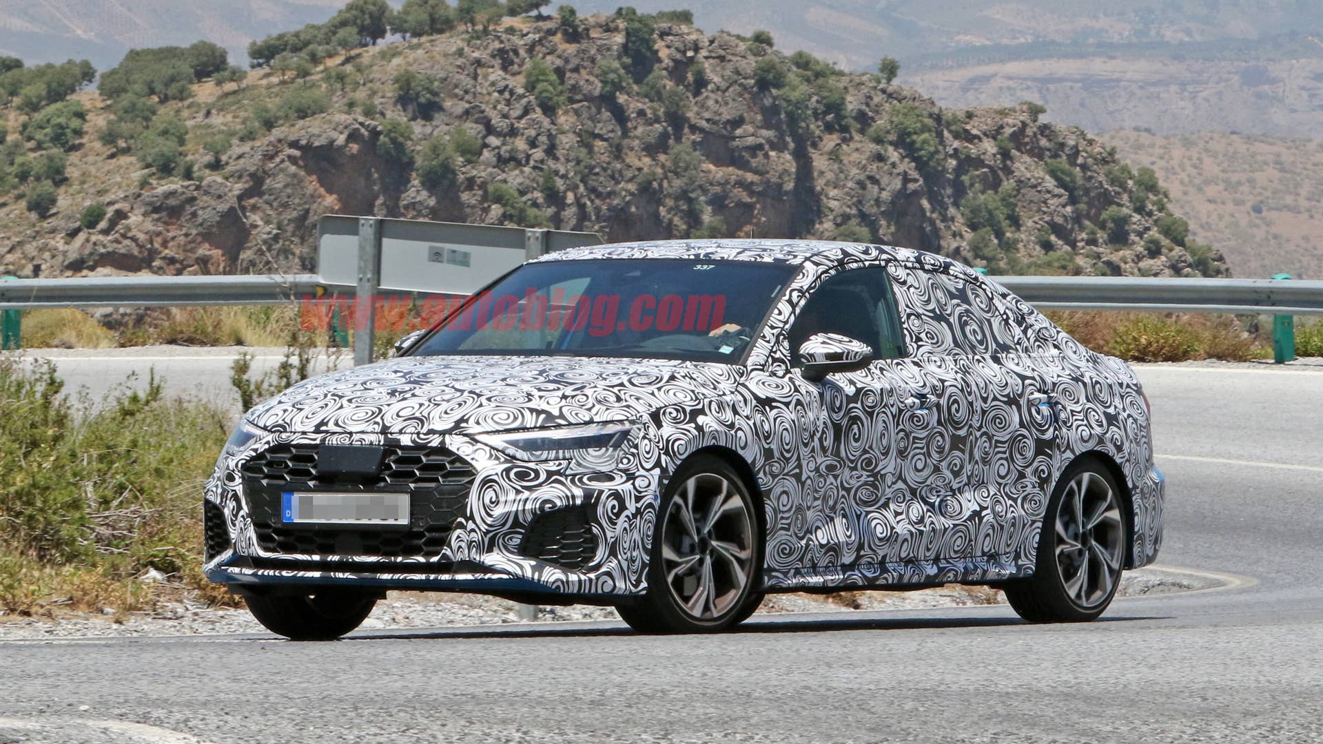 2020 Audi S3 sedan spy shot