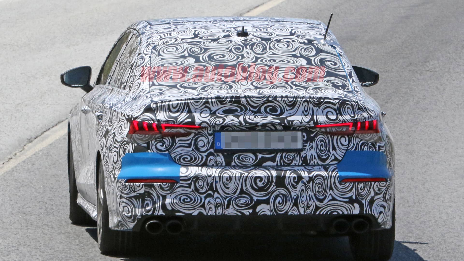 2020 Audi S3 sedan spy shot