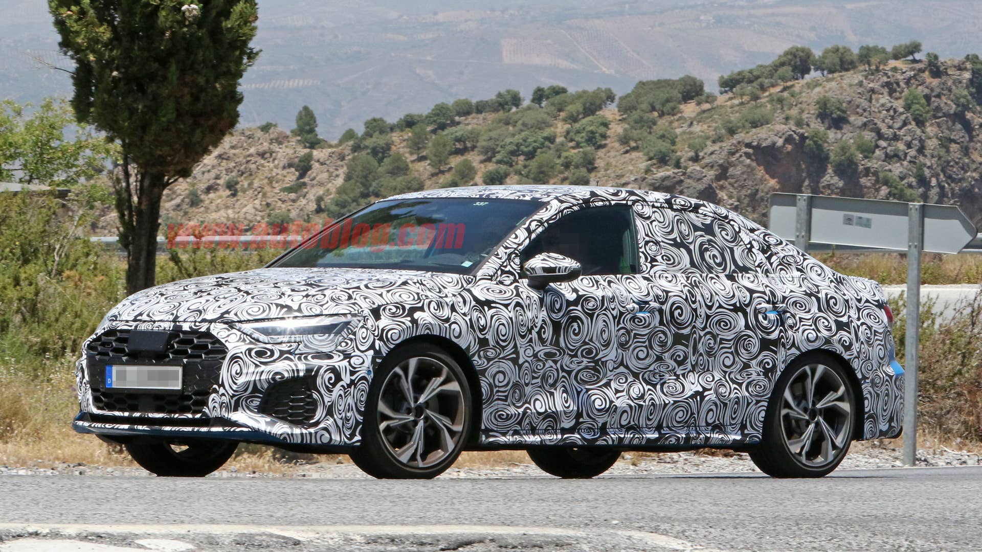 2020 Audi S3 sedan spy shot