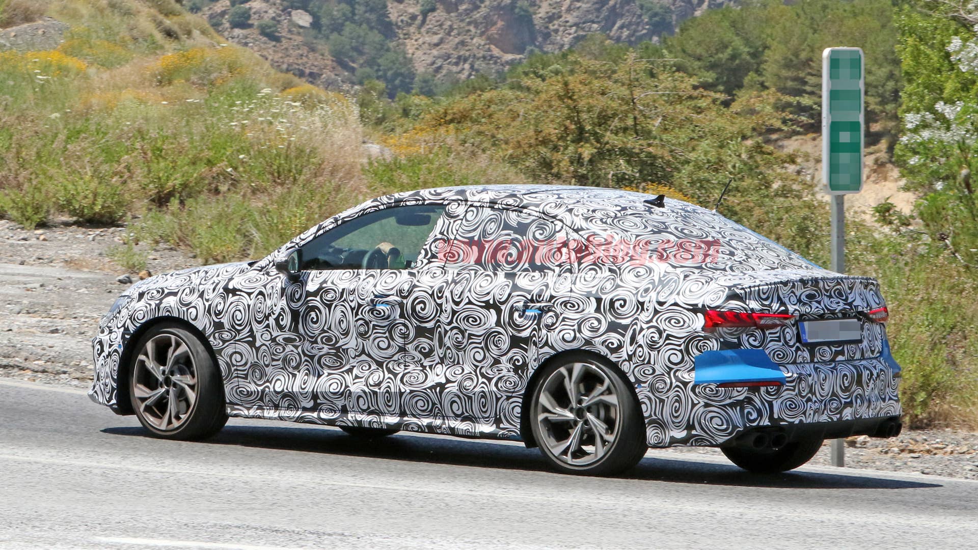 2020 Audi S3 sedan spy shot