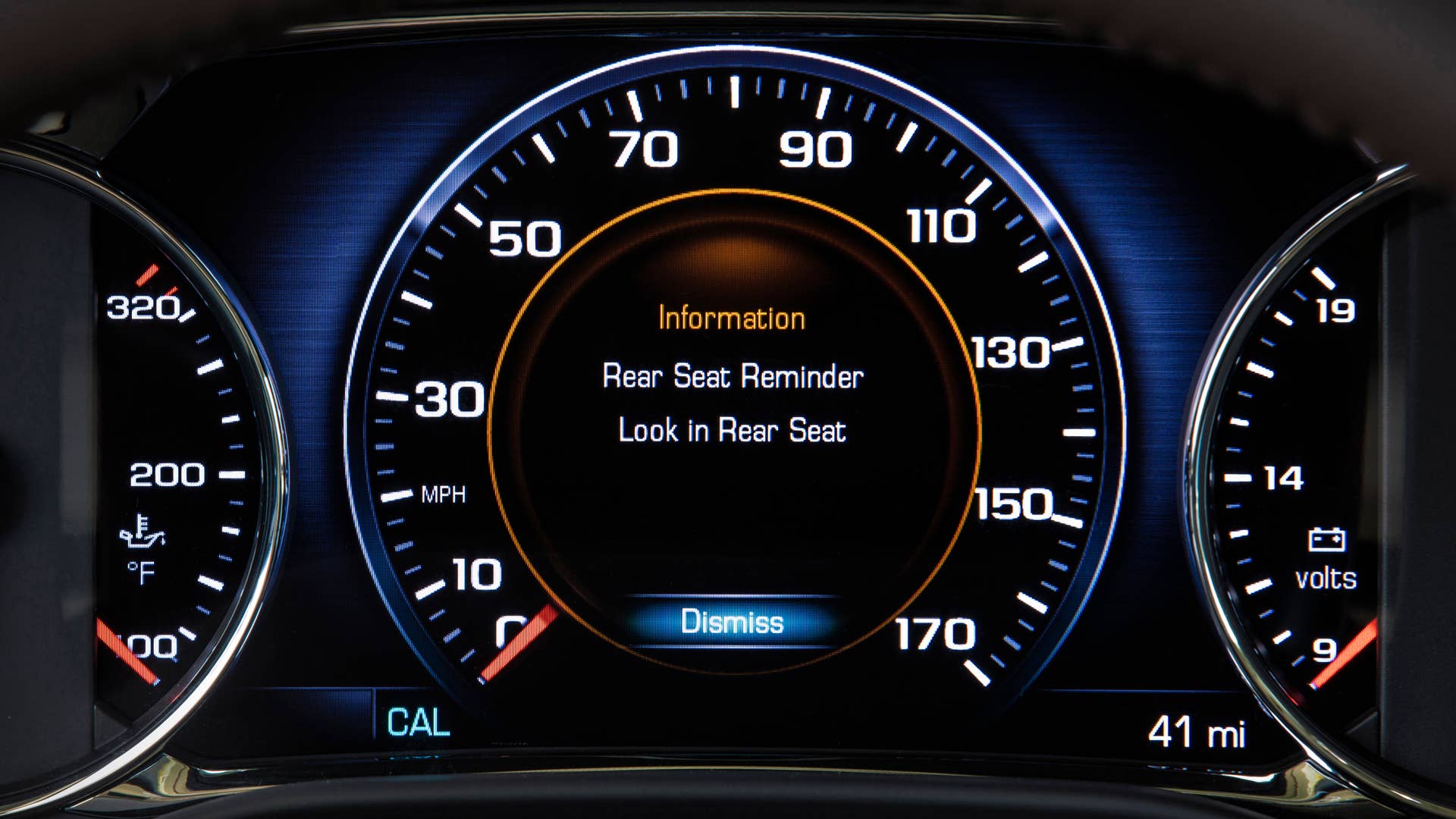 Rear Seat Reminder alert