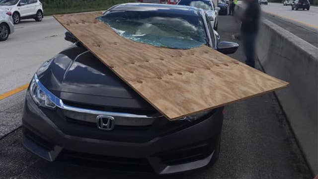 Plywood accident in Florida from unsecured load