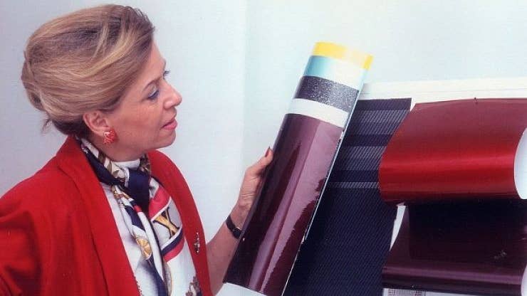 Gunhild Liljequist with paint samples
