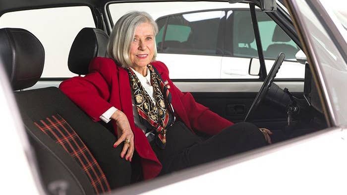 Gunhild Liljequist in an original GTI