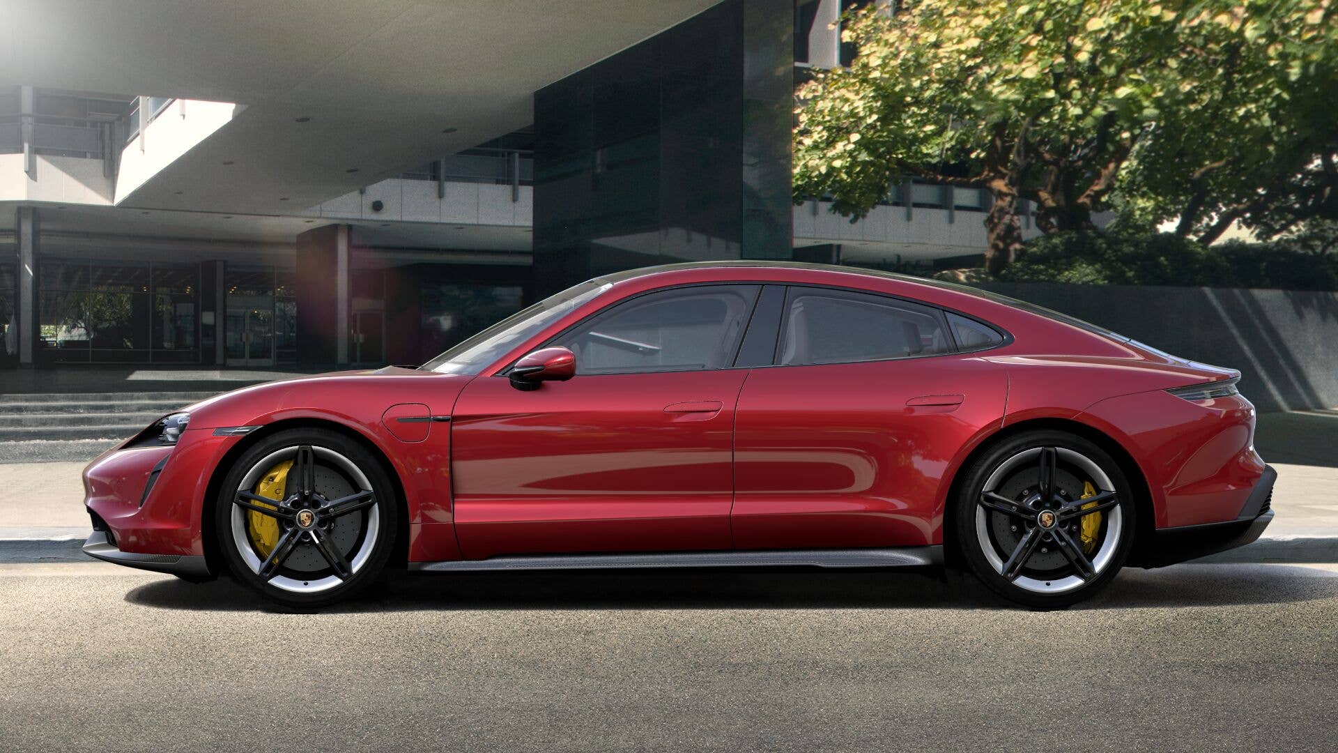 2020 Porsche Taycan in Carmine Red
