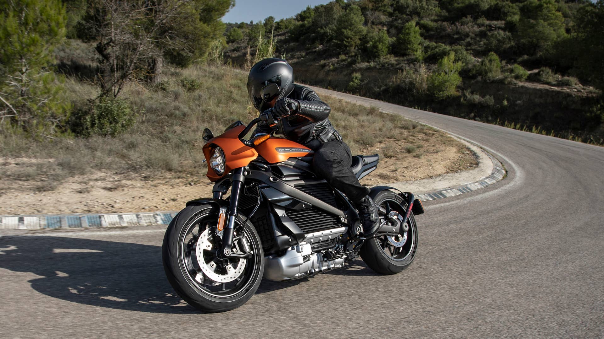The 2019 Harley-Davidson LiveWire in orange