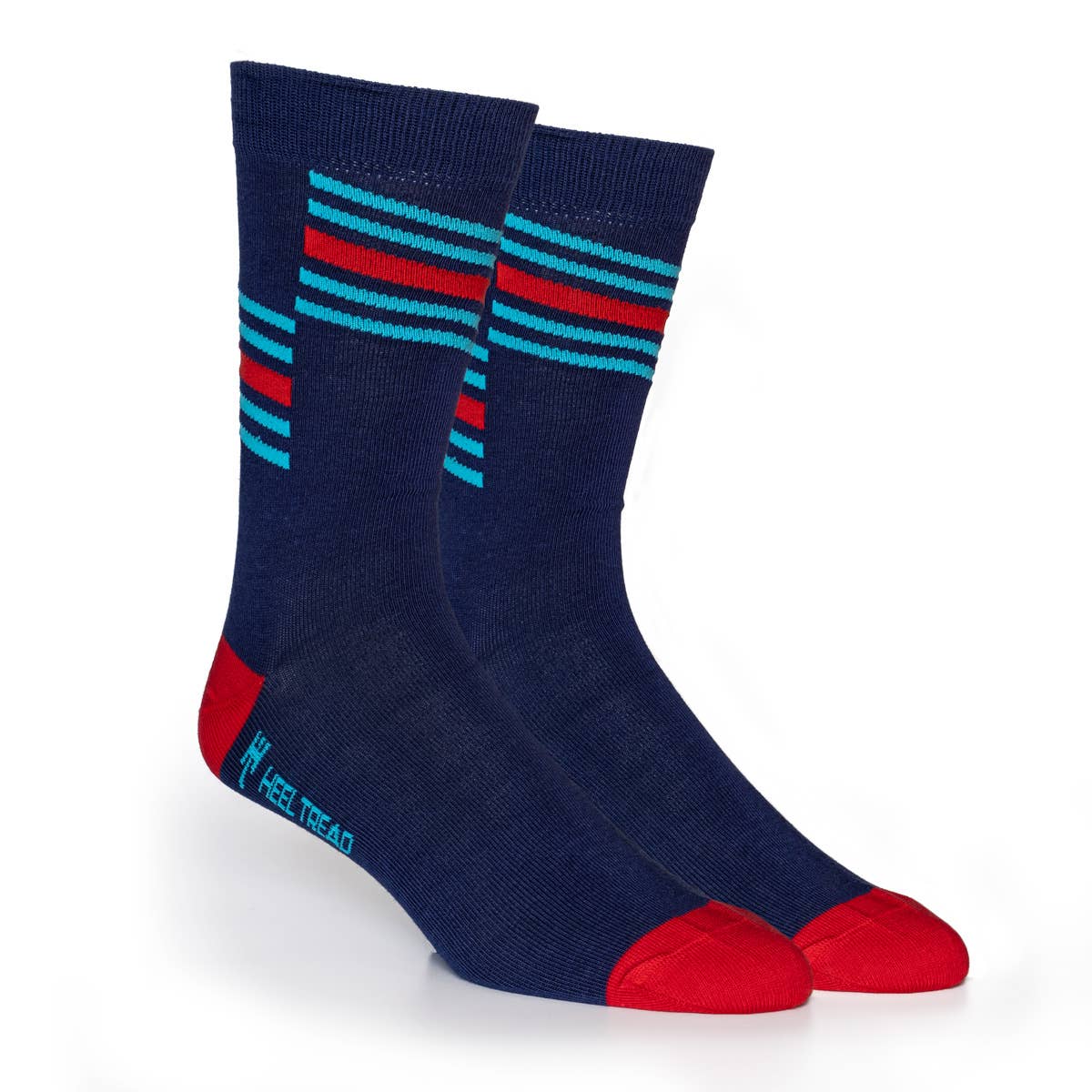 Navy Blue, Red, Turquoise