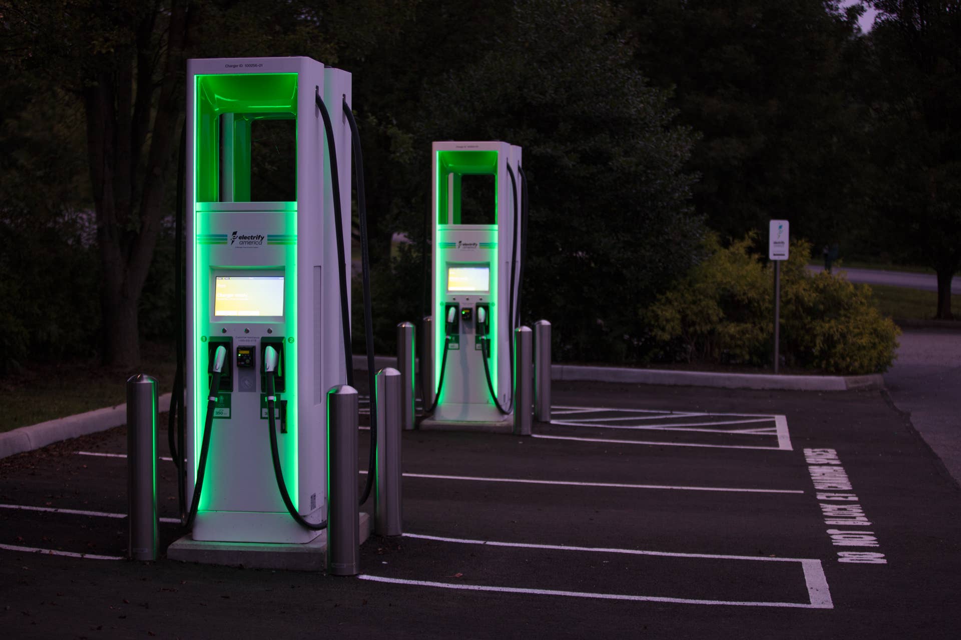 Electrify America charging station at Brugh’s Mill Country Store in Fincastle, VA