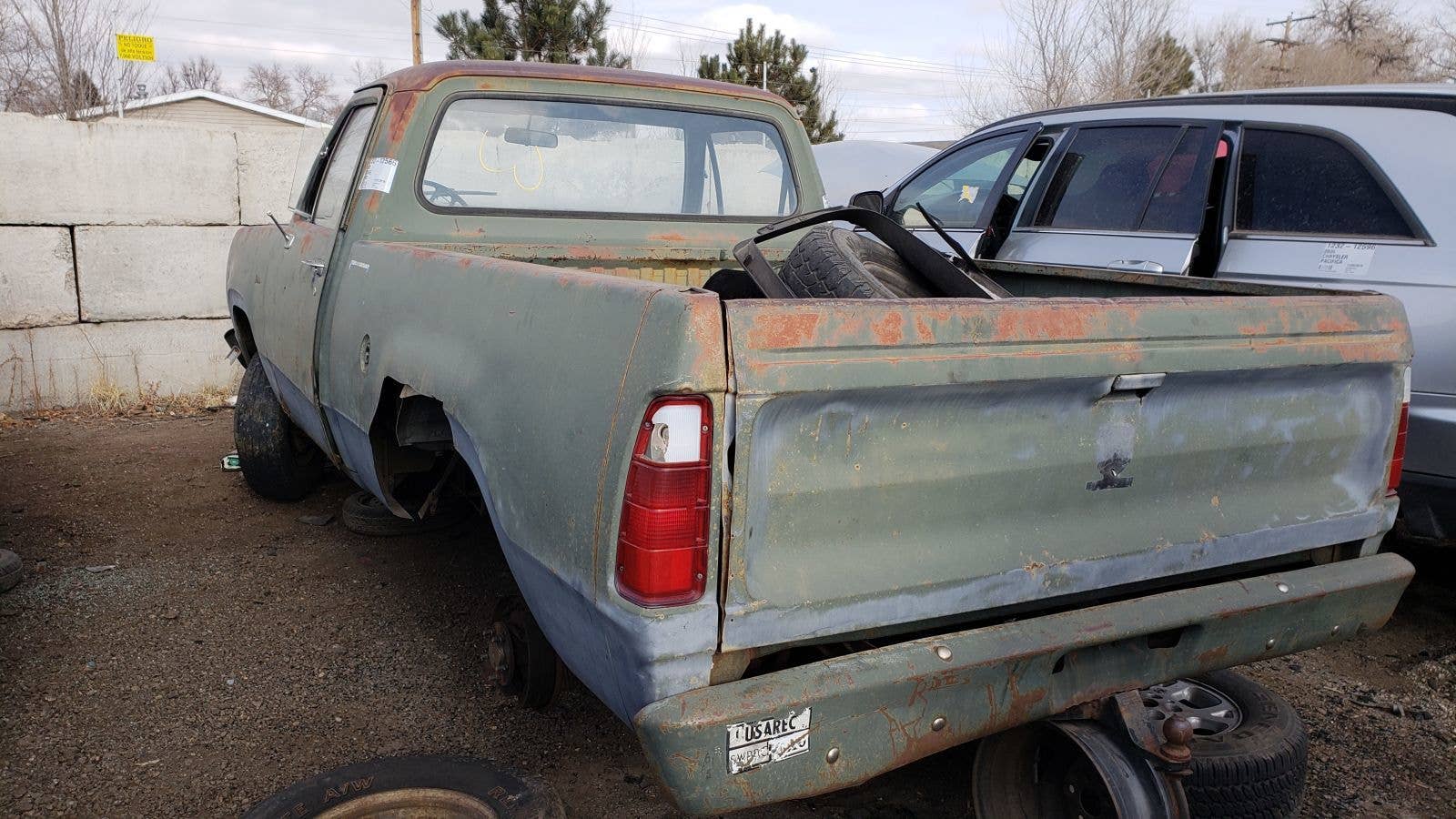 Junked 1976 Dodge D-100 pickup