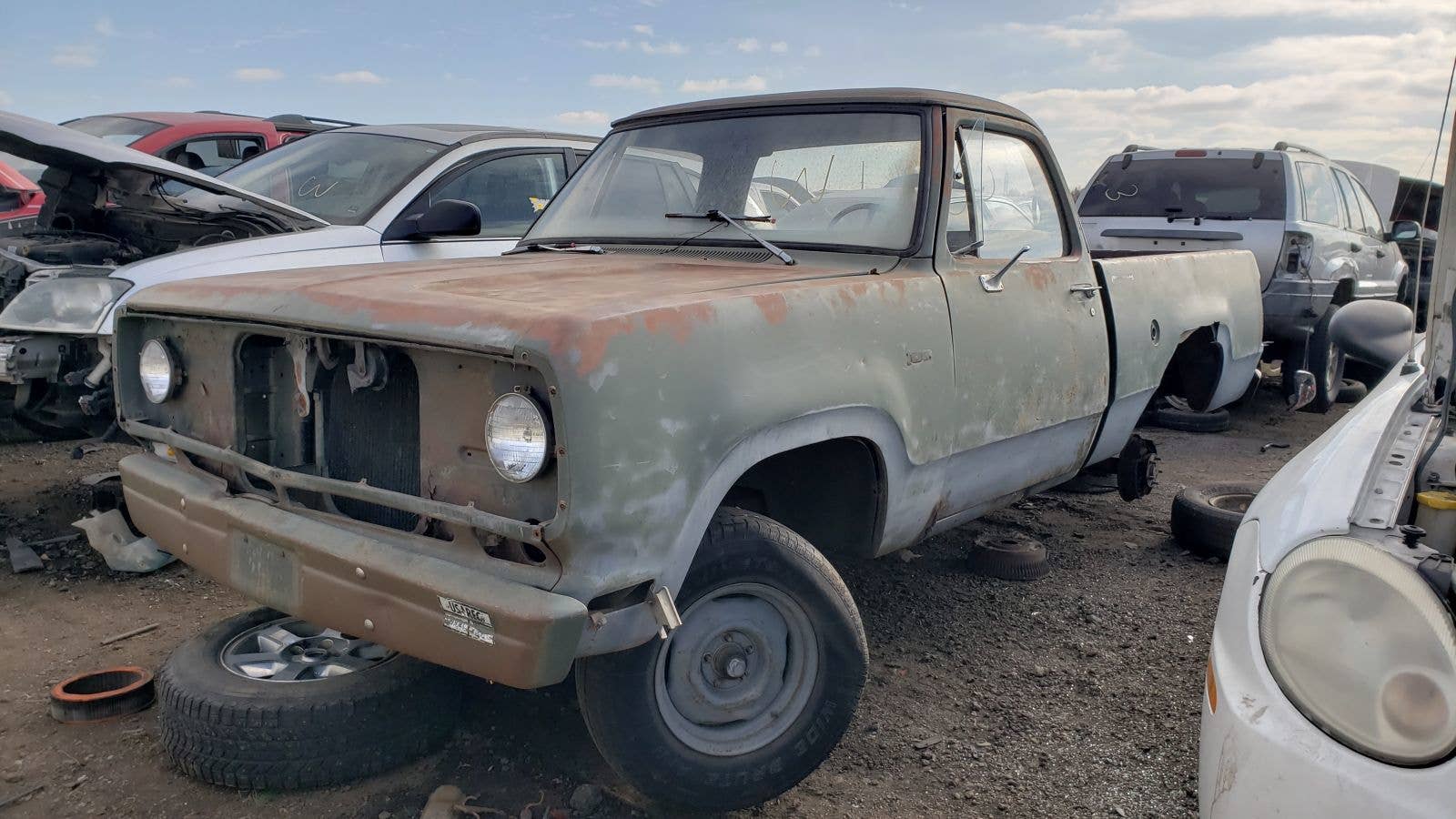 Junked 1976 Dodge D-100 pickup