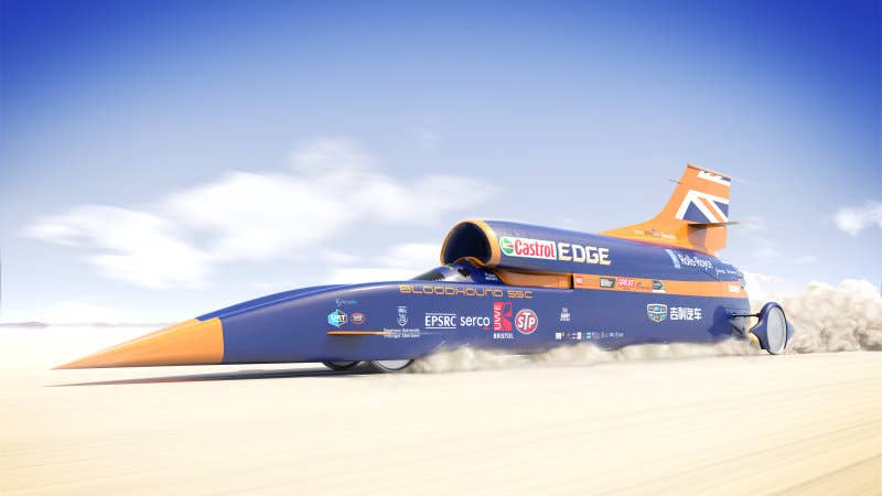 Illustration of the Bloodhound SSC land speed record car