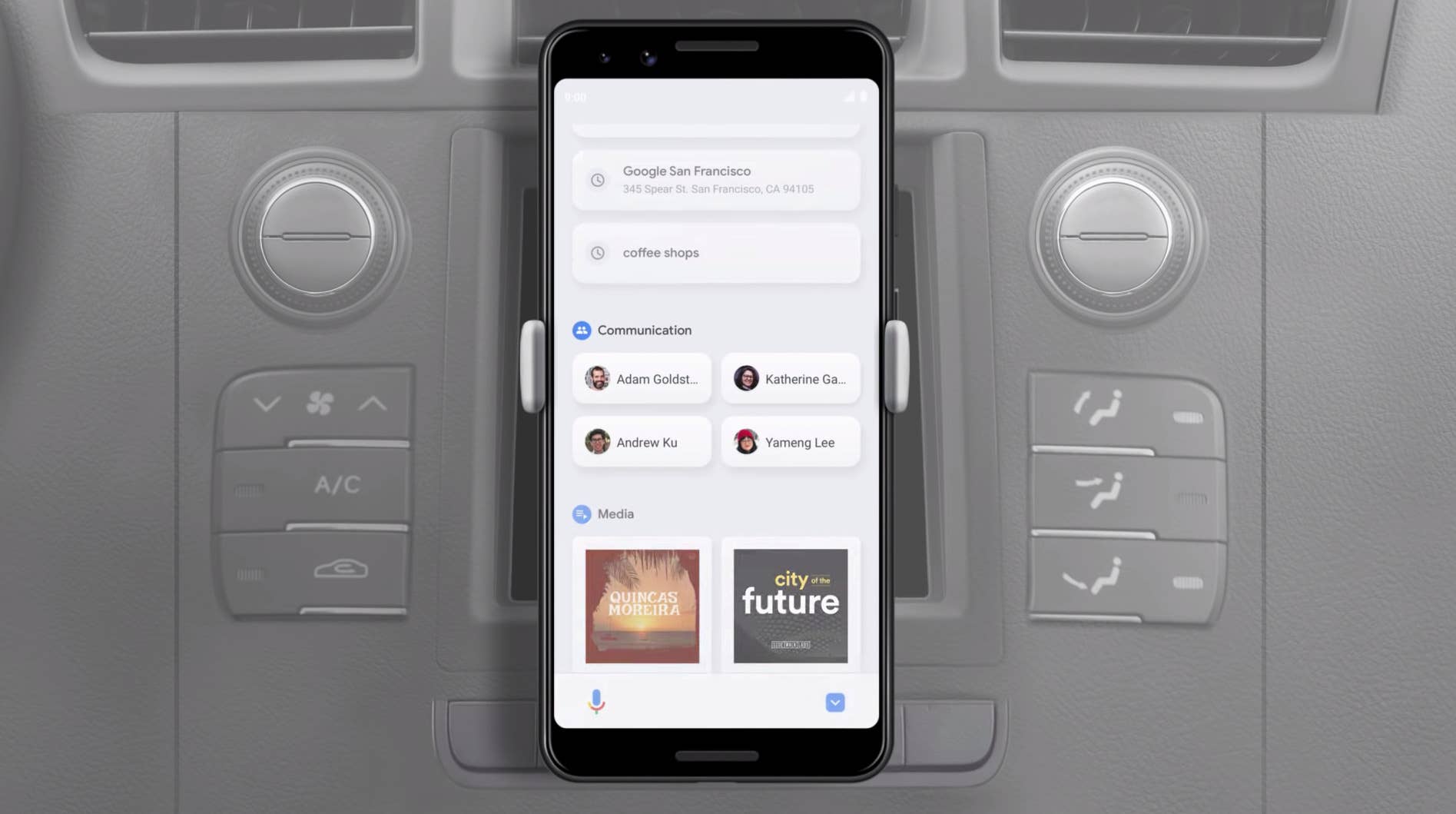 Google Assistant driving mode