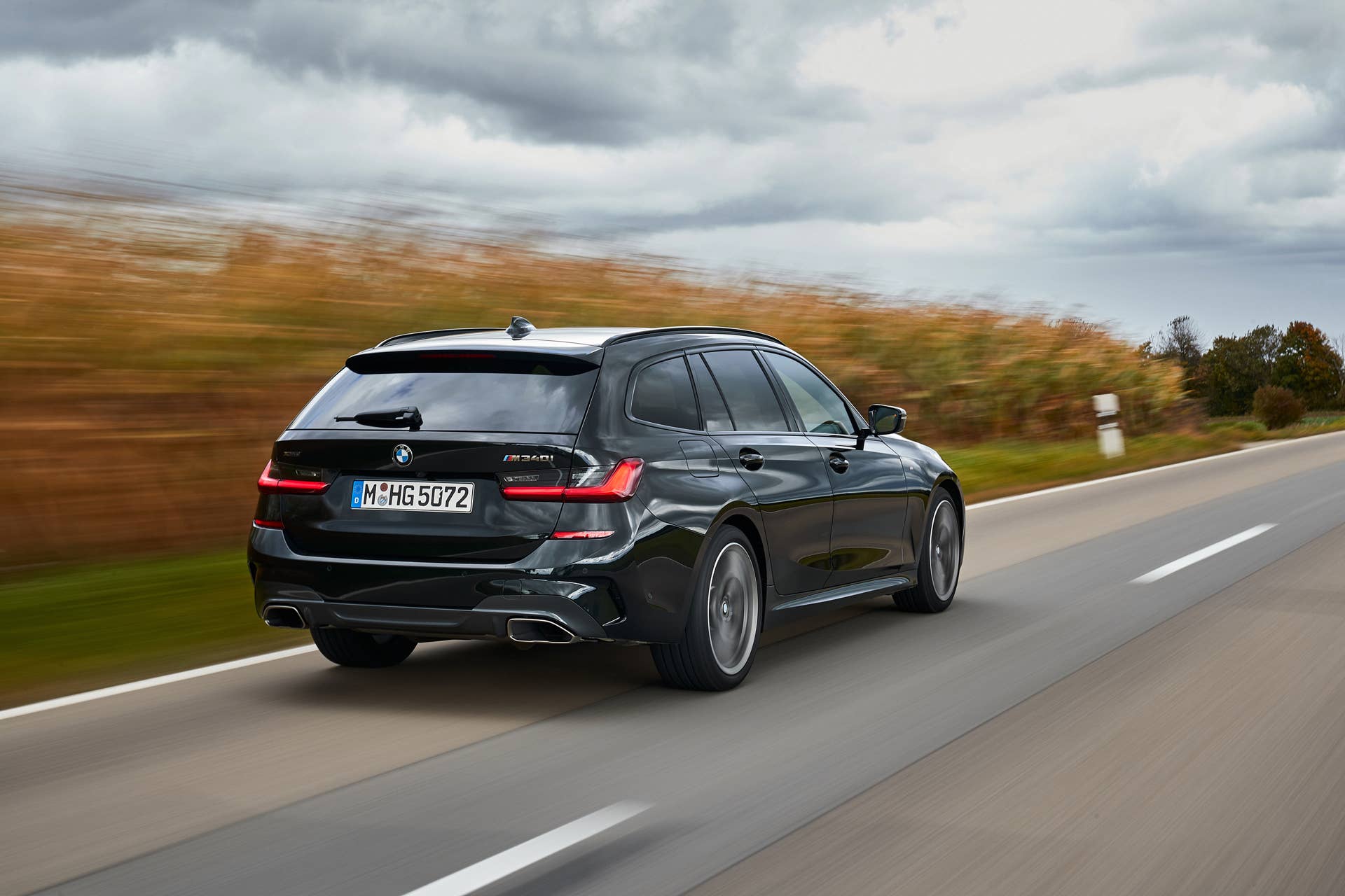 The M340i xDrive touring gets the same turbocharged inline-six with 374 hp and 369 lb-ft.