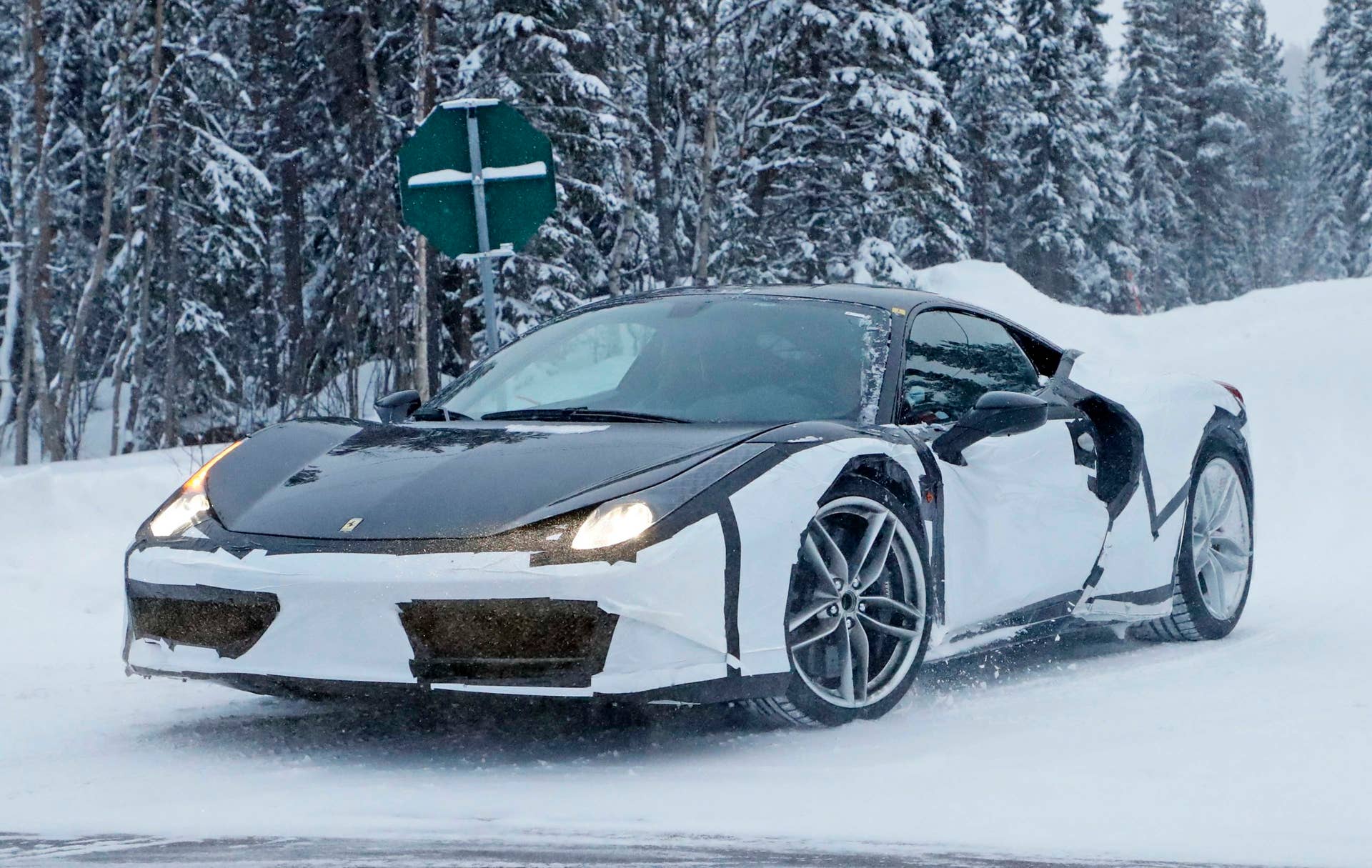 Ferrari Dino Spy Shot snow