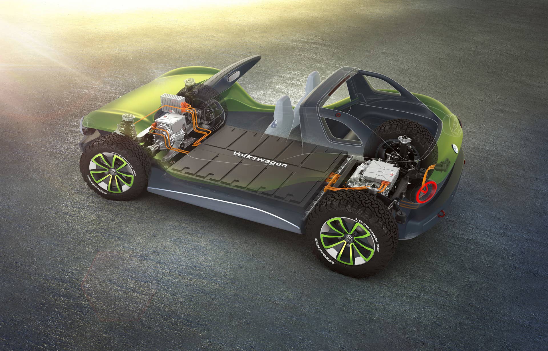 VW I.D. Buggy Concept in green