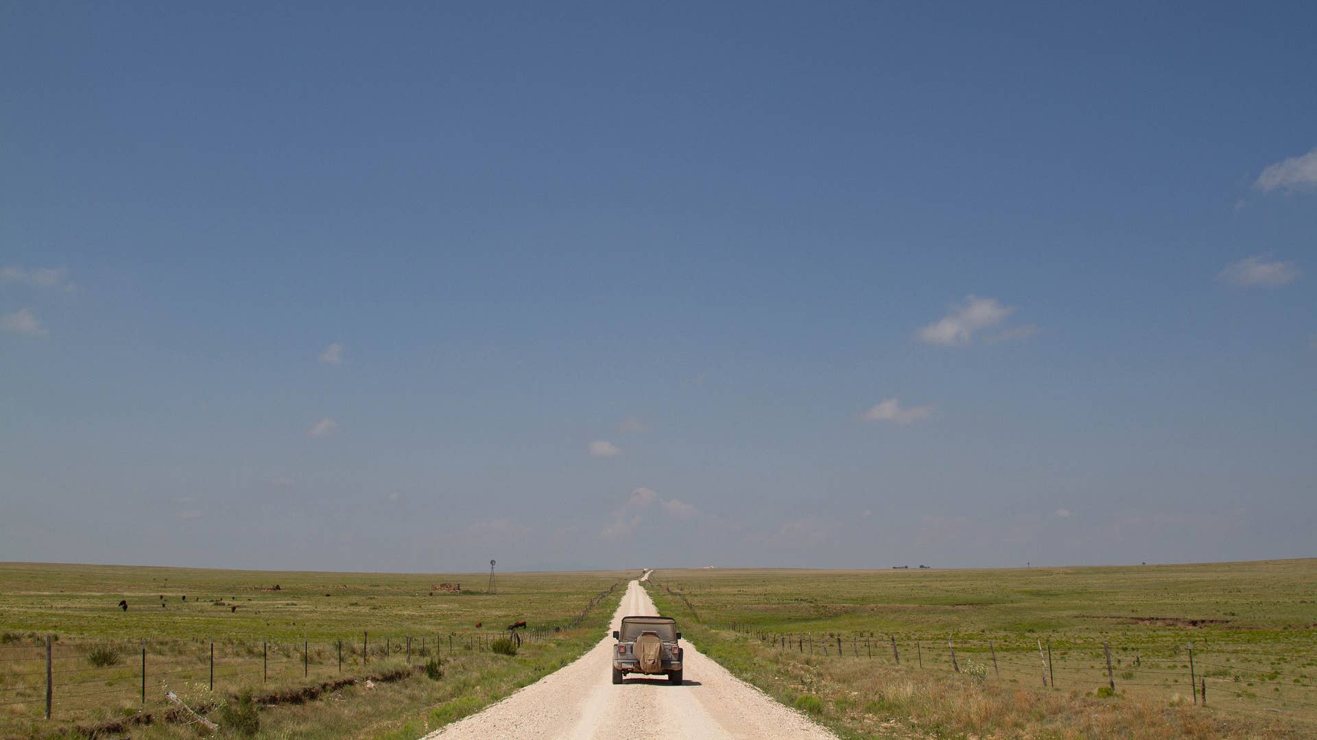 In the Oklahoma panhandle, headed west, the land opens up and invites you to see where it ends, or if it ends.