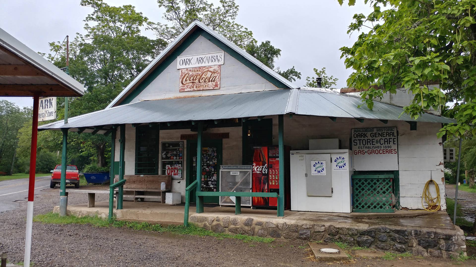 Why would you ever be in Oark, Arkansas? Who knows. But if you ever are in Oark, go here for lunch, the Oark General Store. Open since 1890. I had an Angry Bird sandwich and coconut cream pie. The. Real. Deal.
