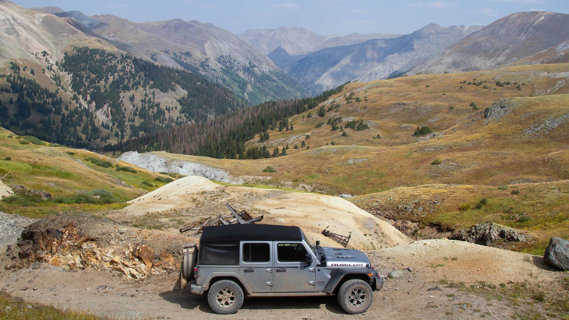 Among the Alpine tundra near the actual pass.