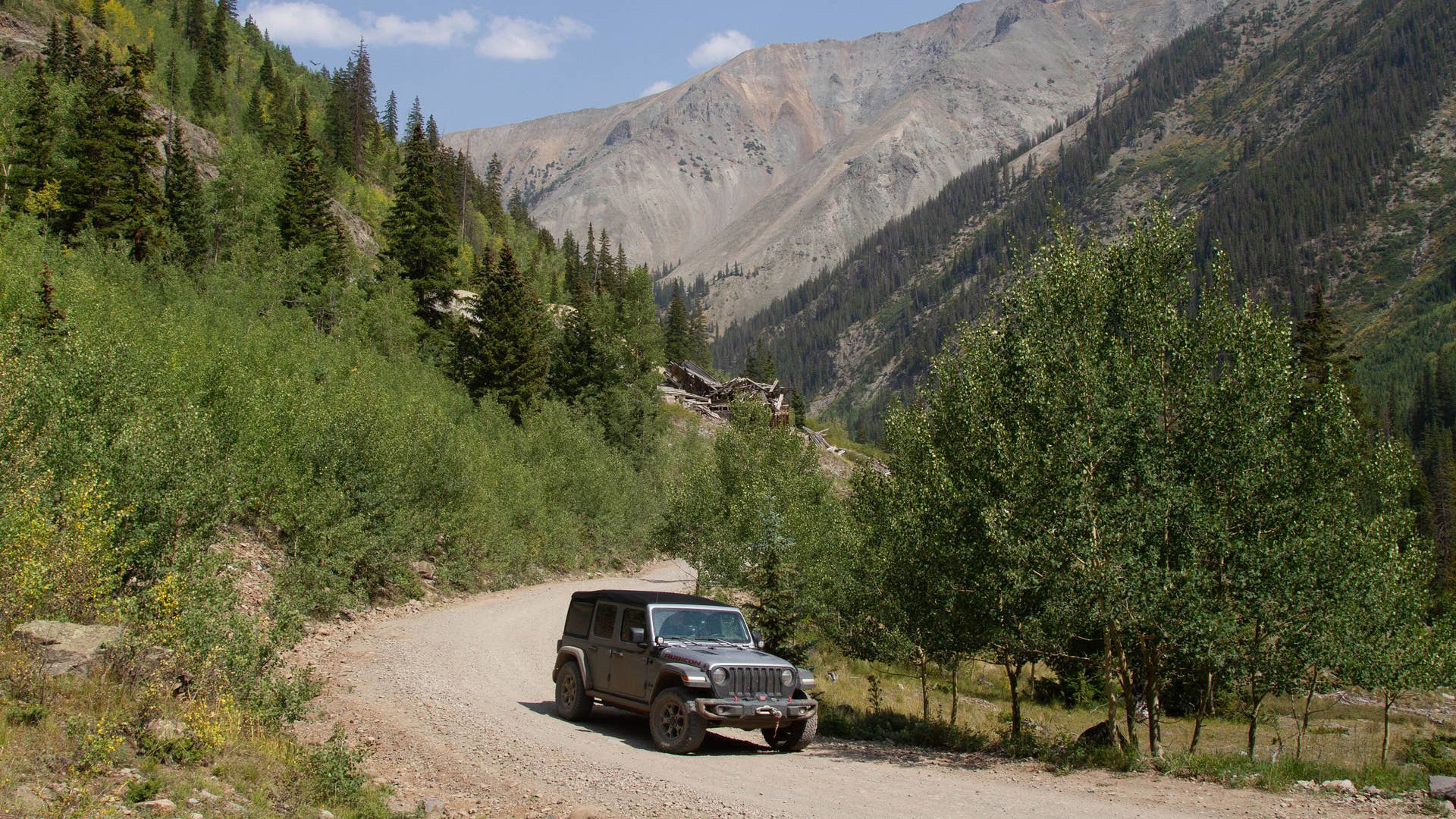 Back to CO, another view of the run up to Engineer Pass.