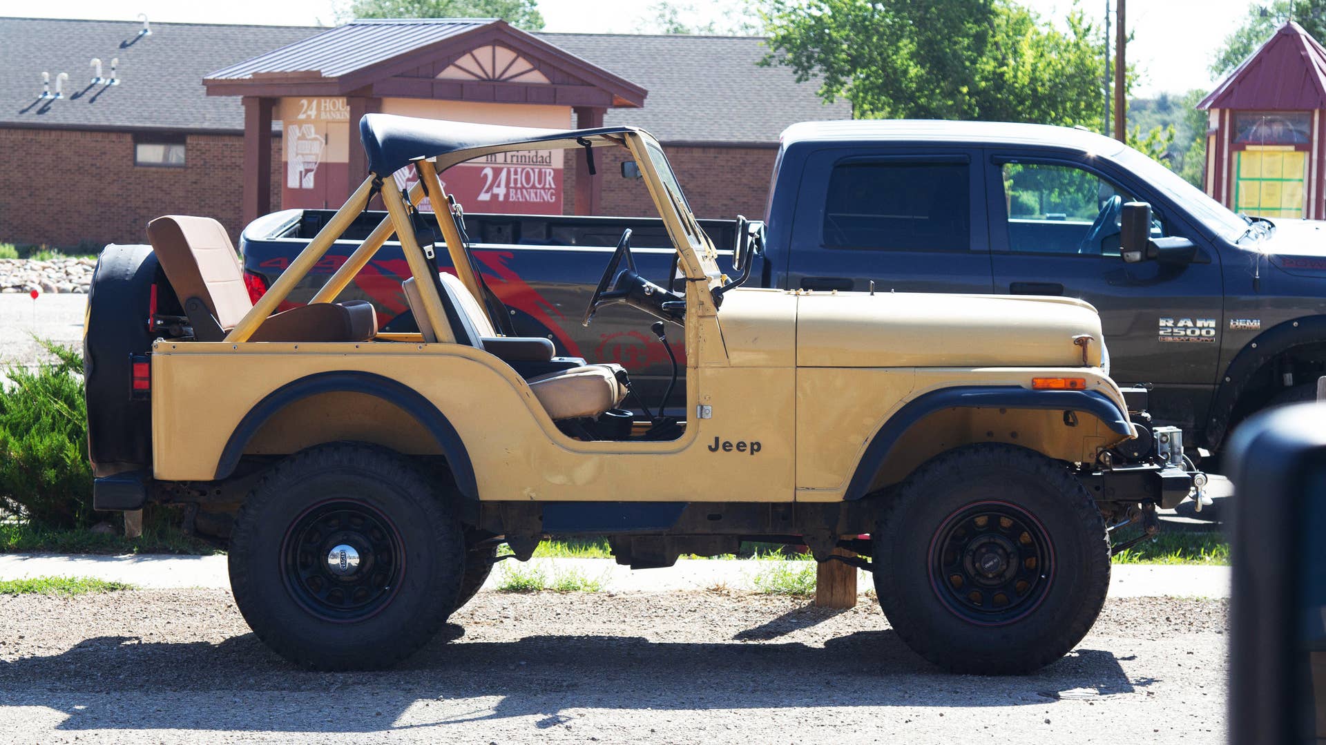 The Colorado state flower is a Jeep, no matter what the state literature says. And there are some beautiful examples. This one was sitting in a gas station in La Veta.