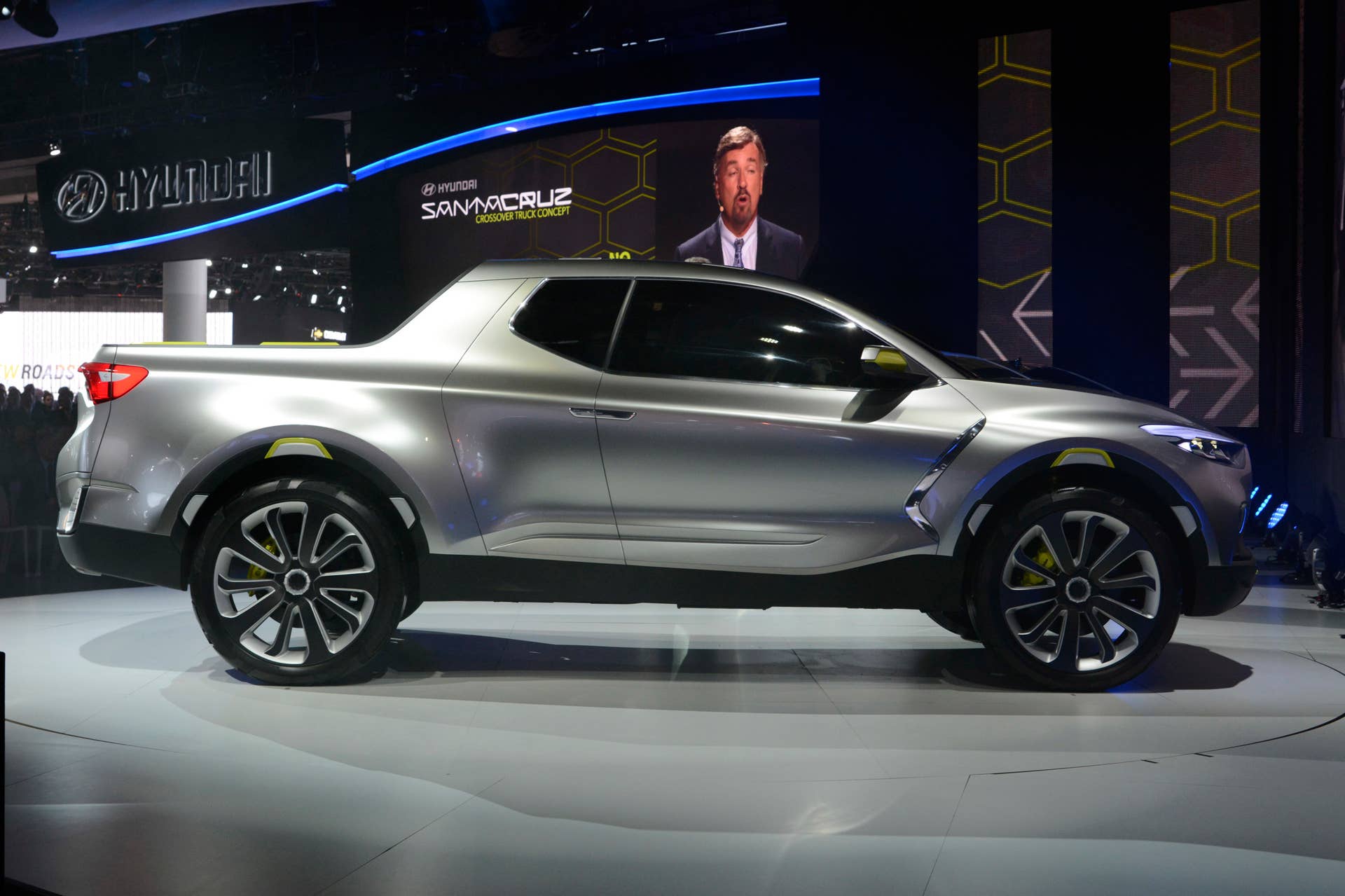 Hyundai unveiled its Santa Cruz concept crossover pickup at the Detroit auto show in 2015.